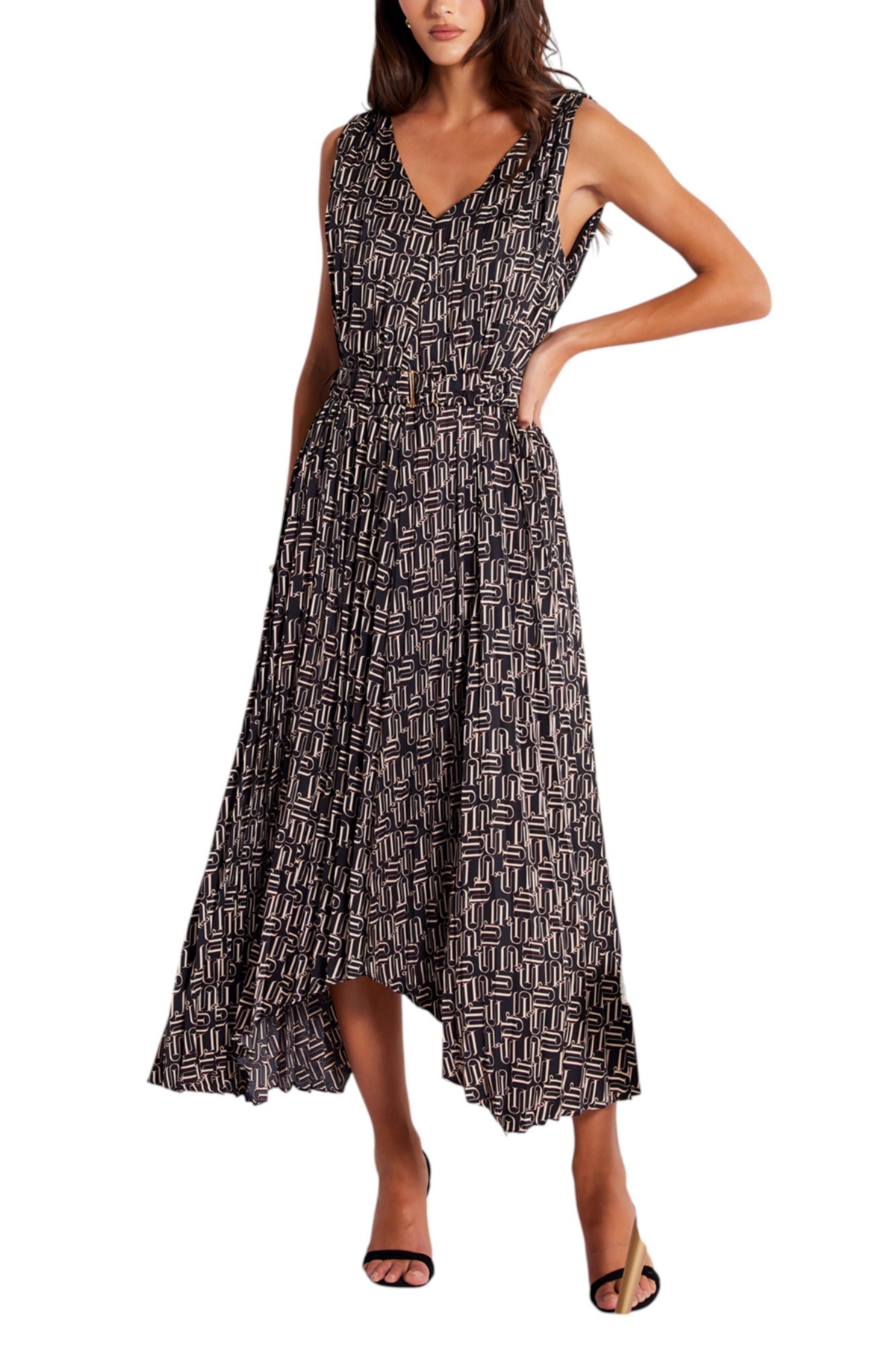 Bishop + Young Women’s Bishop + Young Highbrow Pleat Dress – Retro print Bishop + Young Women’s Bishop + Young Highbrow Pleat Dress – Retro print