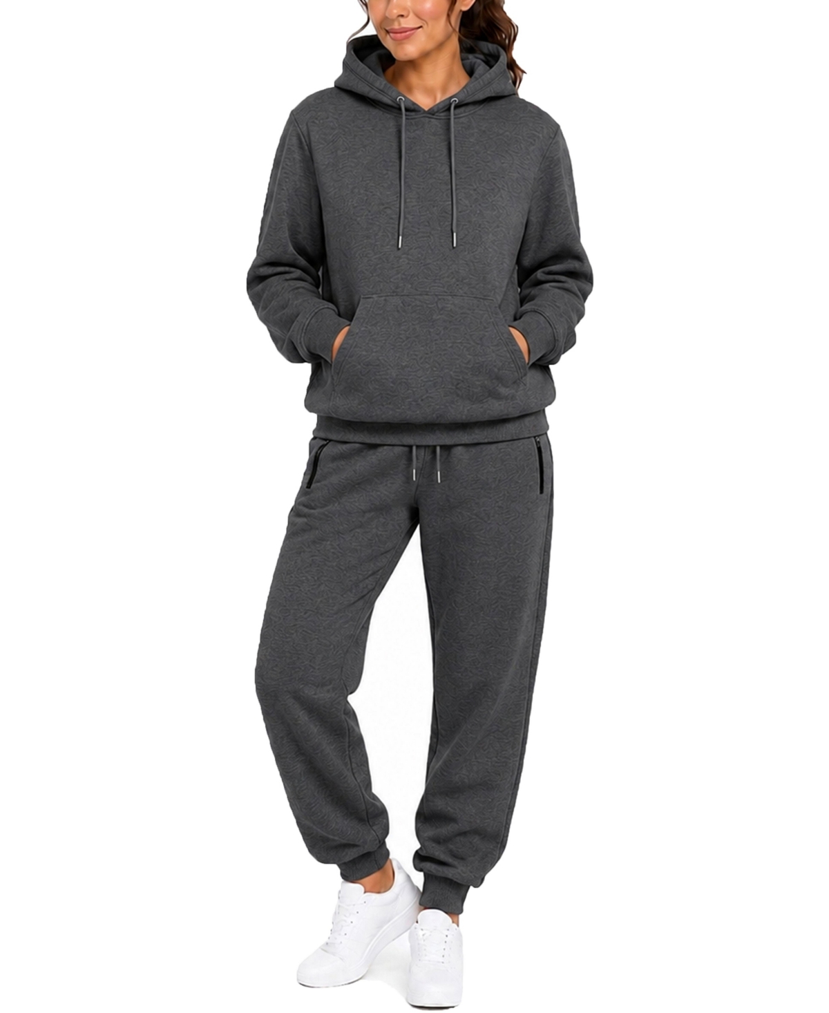 Blu Rock Studio Jk Women’s Loose Fit Soft Fleece Cotton Blend Pullover Hoodie and Sweatpants Jogging Set – Charcoal Blu Rock Studio Jk Women’s Loose Fit Soft Fleece Cotton Blend Pullover Hoodie and Sweatpants Jogging Set – Charcoal