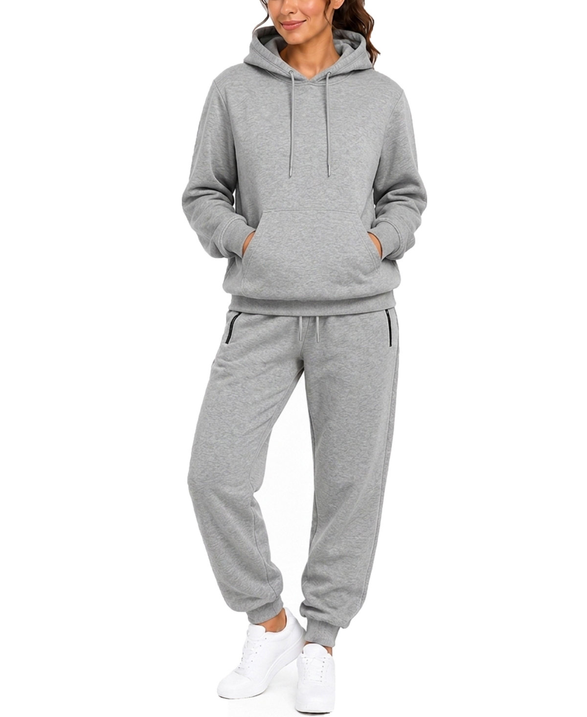 Blu Rock Studio Jk Women’s Loose Fit Soft Fleece Cotton Blend Pullover Hoodie and Sweatpants Jogging Set – Heather grey Blu Rock Studio Jk Women’s Loose Fit Soft Fleece Cotton Blend Pullover Hoodie and Sweatpants Jogging Set – Heather grey