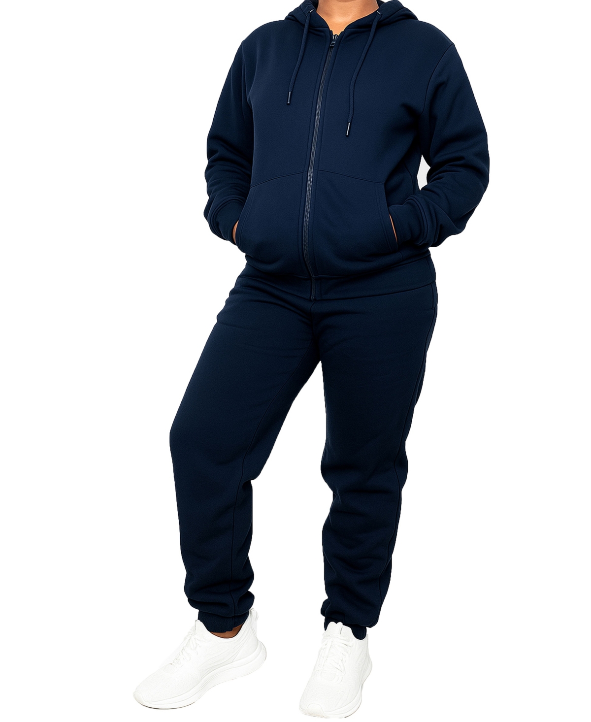 Blu Rock Women’s Loose Fit Full-Zip Hoodie and Jogger Sweatpants Matching, 2-Piece Set – Navy Blu Rock Women’s Loose Fit Full-Zip Hoodie and Jogger Sweatpants Matching, 2-Piece Set – Navy