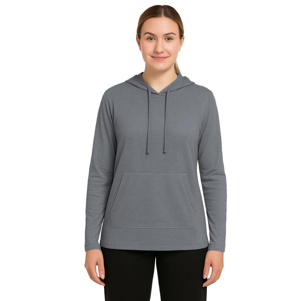 Blue Ice Women’s Loose Fit Cotton Lightweight Casual Pullover Drawstring Hoodie With Pocket – Dark Grey Blue Ice Women’s Loose Fit Cotton Lightweight Casual Pullover Drawstring Hoodie With Pocket – Dark Grey