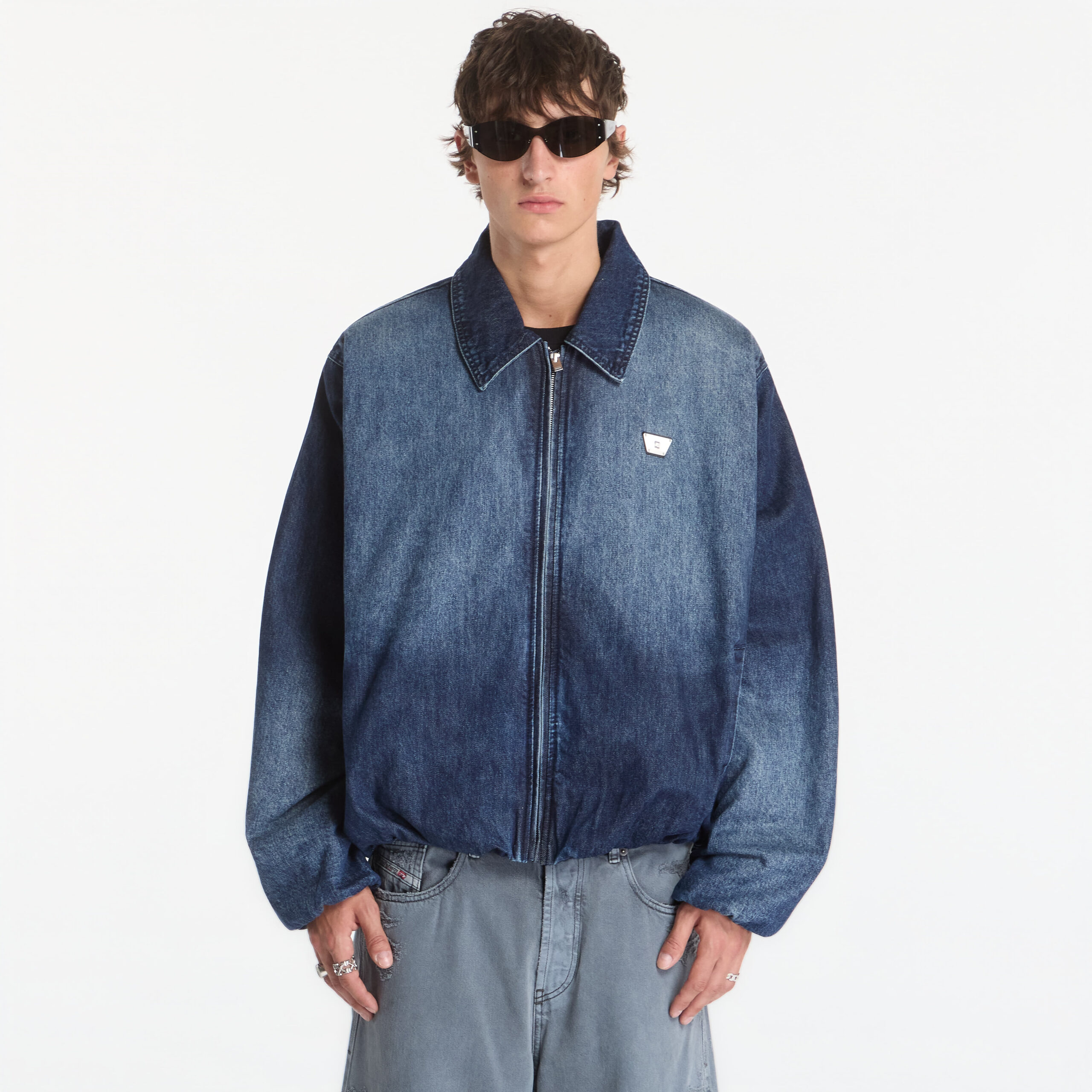 Bomber MISBHV Denim Austin Grime Blue Bomber Jacket UNISEX M Bomber MISBHV Denim Austin Grime Blue Bomber Jacket UNISEX M
