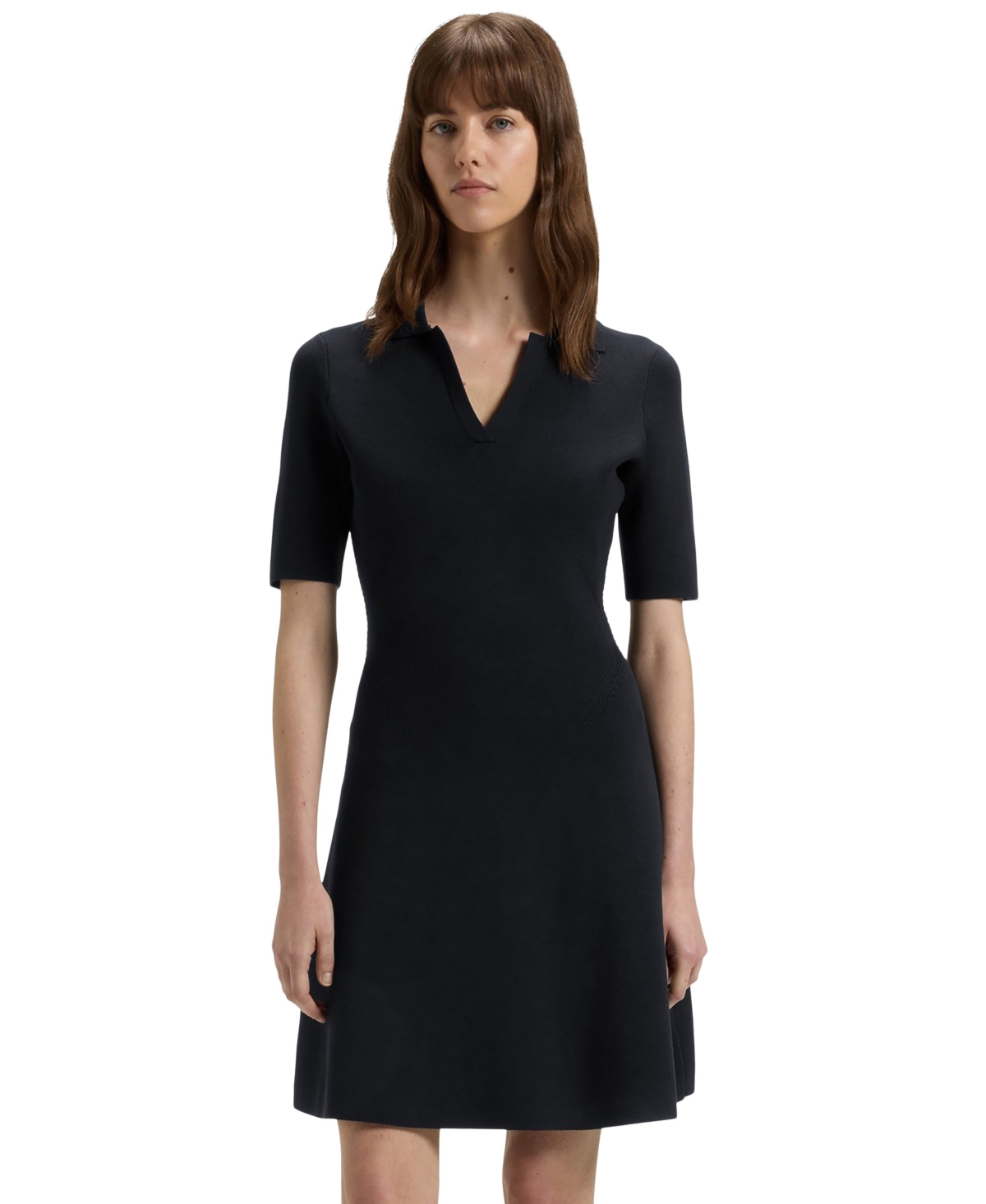 Boss by Hugo Boss Women’s Knitted Skipper Collar Dress – Dark Blue Boss by Hugo Boss Women’s Knitted Skipper Collar Dress – Dark Blue