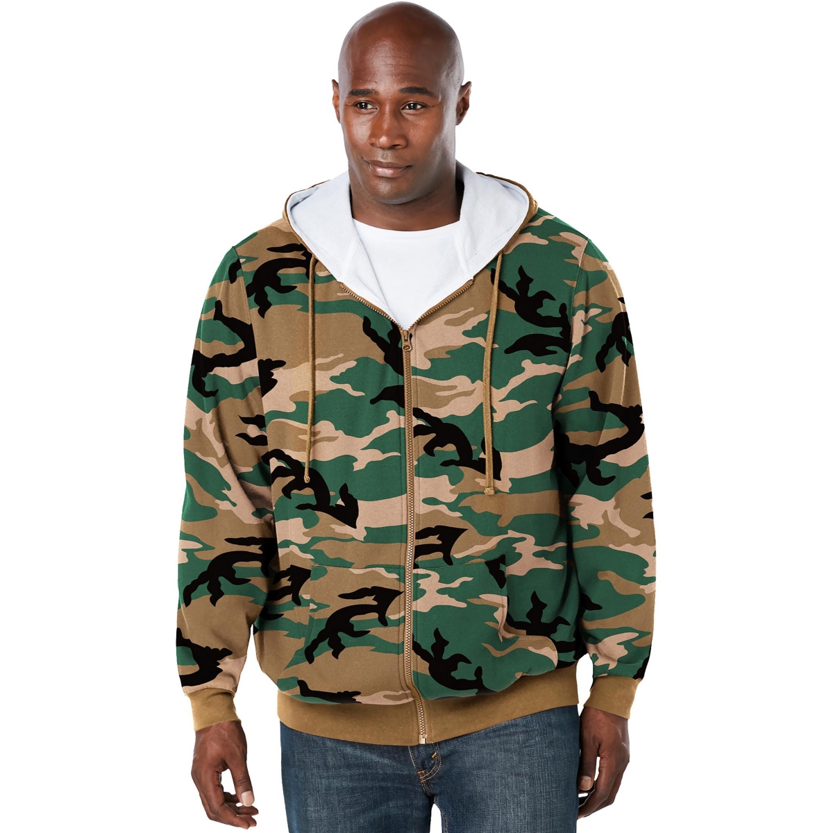 Boulder Creek Big & Tall by KingSize Full-Zip Thermal Hoodie – Camo classic Boulder Creek Big & Tall by KingSize Full-Zip Thermal Hoodie – Camo classic
