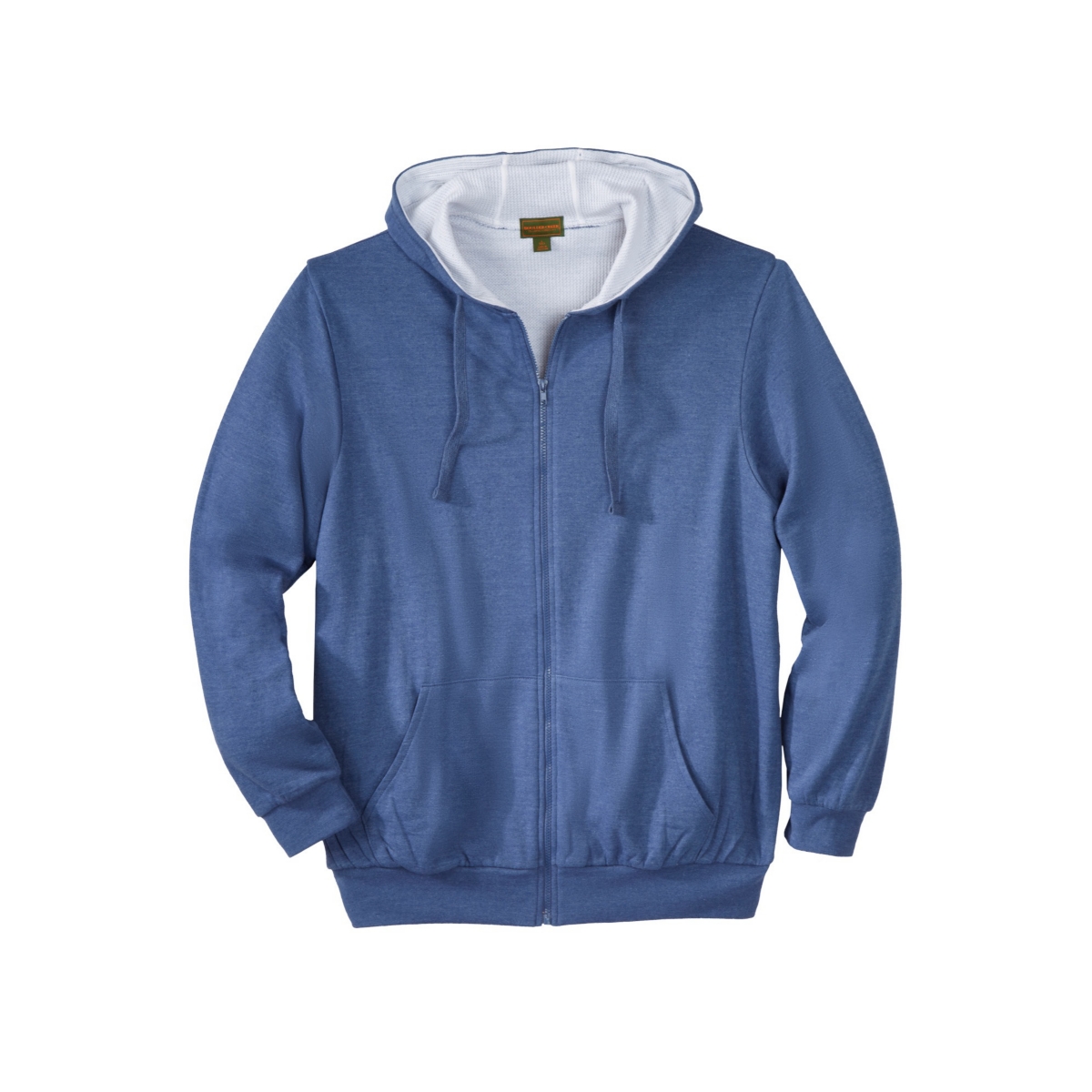 Boulder Creek Big & Tall by KingSize Full-Zip Thermal Hoodie – Heather slate blue Boulder Creek Big & Tall by KingSize Full-Zip Thermal Hoodie – Heather slate blue