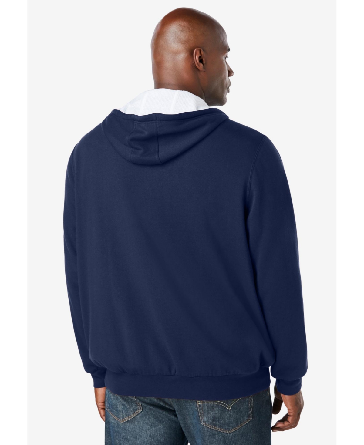 Boulder Creek Big & Tall by KingSize Full-Zip Thermal Hoodie – Navy Boulder Creek Big & Tall by KingSize Full-Zip Thermal Hoodie – Navy