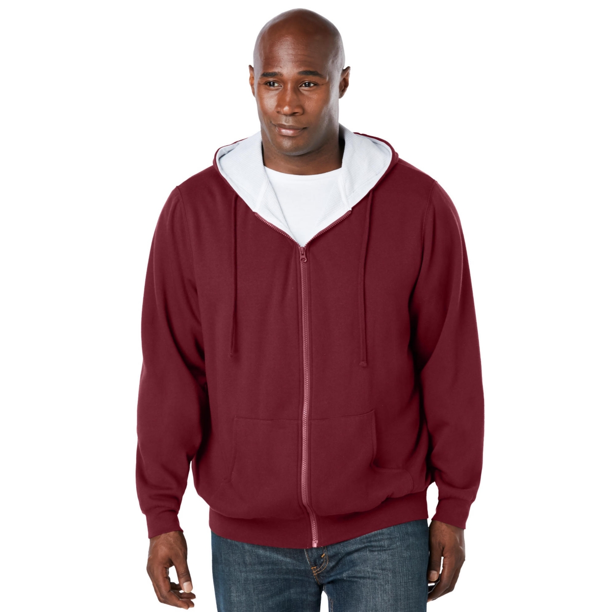 Boulder Creek Big & Tall by KingSize Full-Zip Thermal Hoodie – Rich burgundy Boulder Creek Big & Tall by KingSize Full-Zip Thermal Hoodie – Rich burgundy