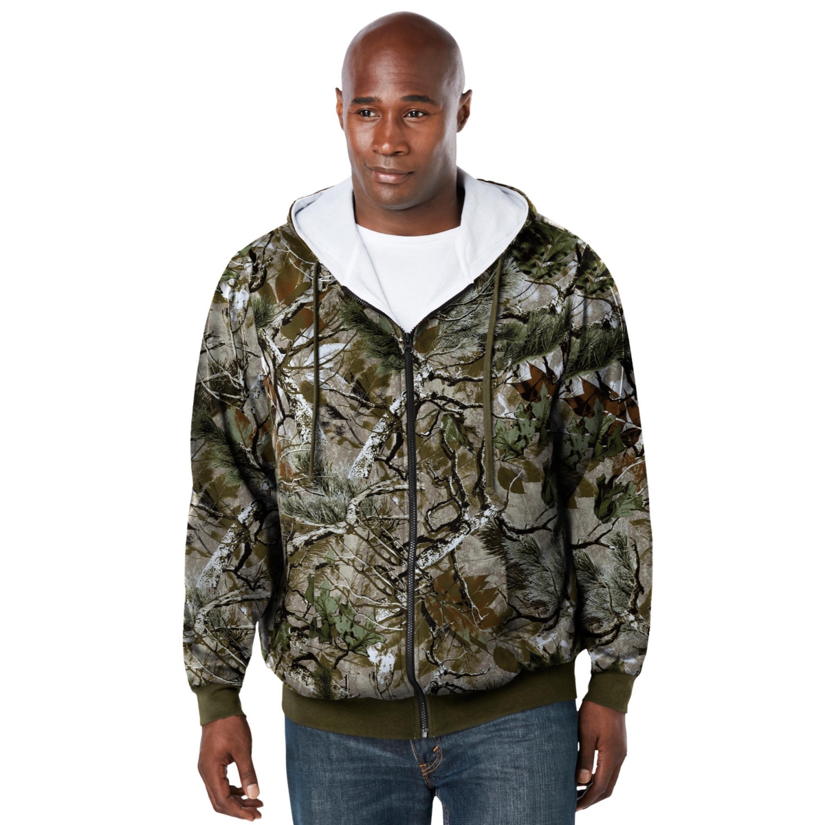 Boulder Creek Big & Tall by KingSize Full-Zip Thermal Hoodie – Woods camo Boulder Creek Big & Tall by KingSize Full-Zip Thermal Hoodie – Woods camo