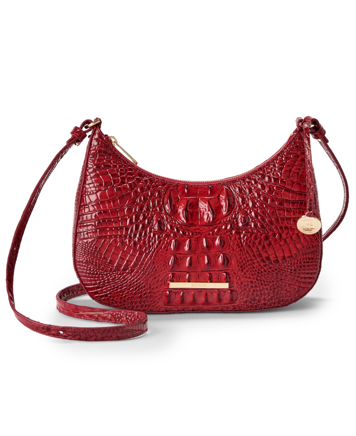 Brahmin Small Stephie Melbourne Small Leather Crossbody Handbag – Volcanic Red Brahmin Small Stephie Melbourne Small Leather Crossbody Handbag – Volcanic Red
