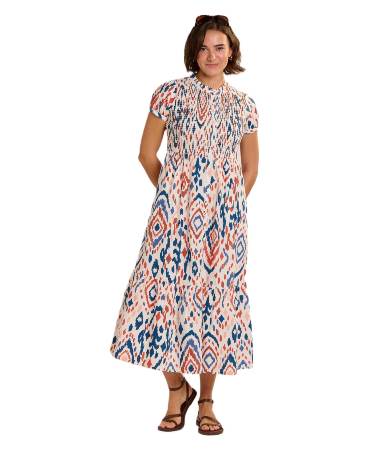 Brakeburn Women’s Eirini Bodice Tiered Maxi Dress – Multi