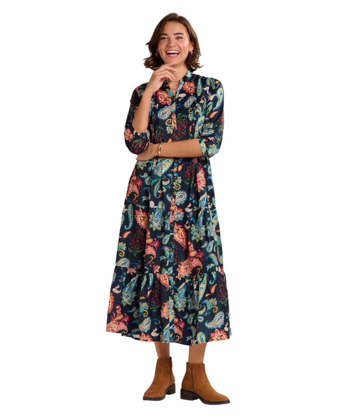 Brakeburn Women’s Estrella Sculpted Collar Maxi Dress – Navy Brakeburn Women’s Estrella Sculpted Collar Maxi Dress – Navy