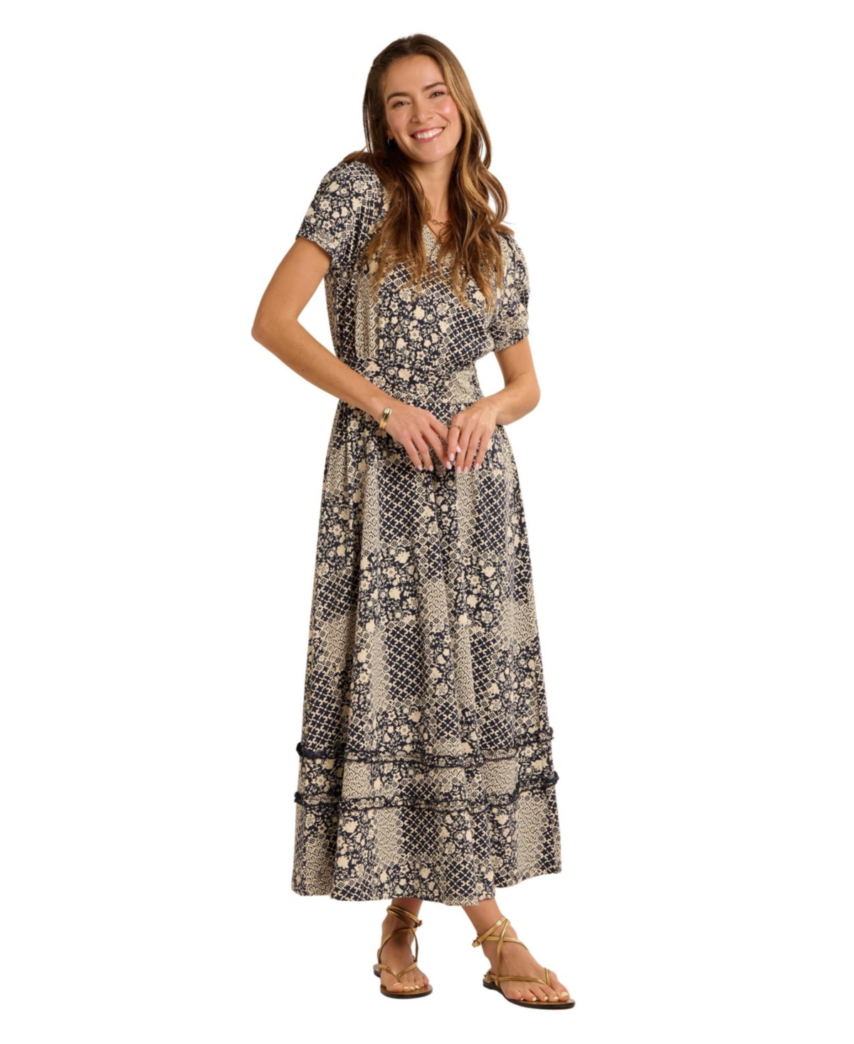 Brakeburn Women’s Katerina Printed Maxi Dress – Navy Brakeburn Women’s Katerina Printed Maxi Dress – Navy