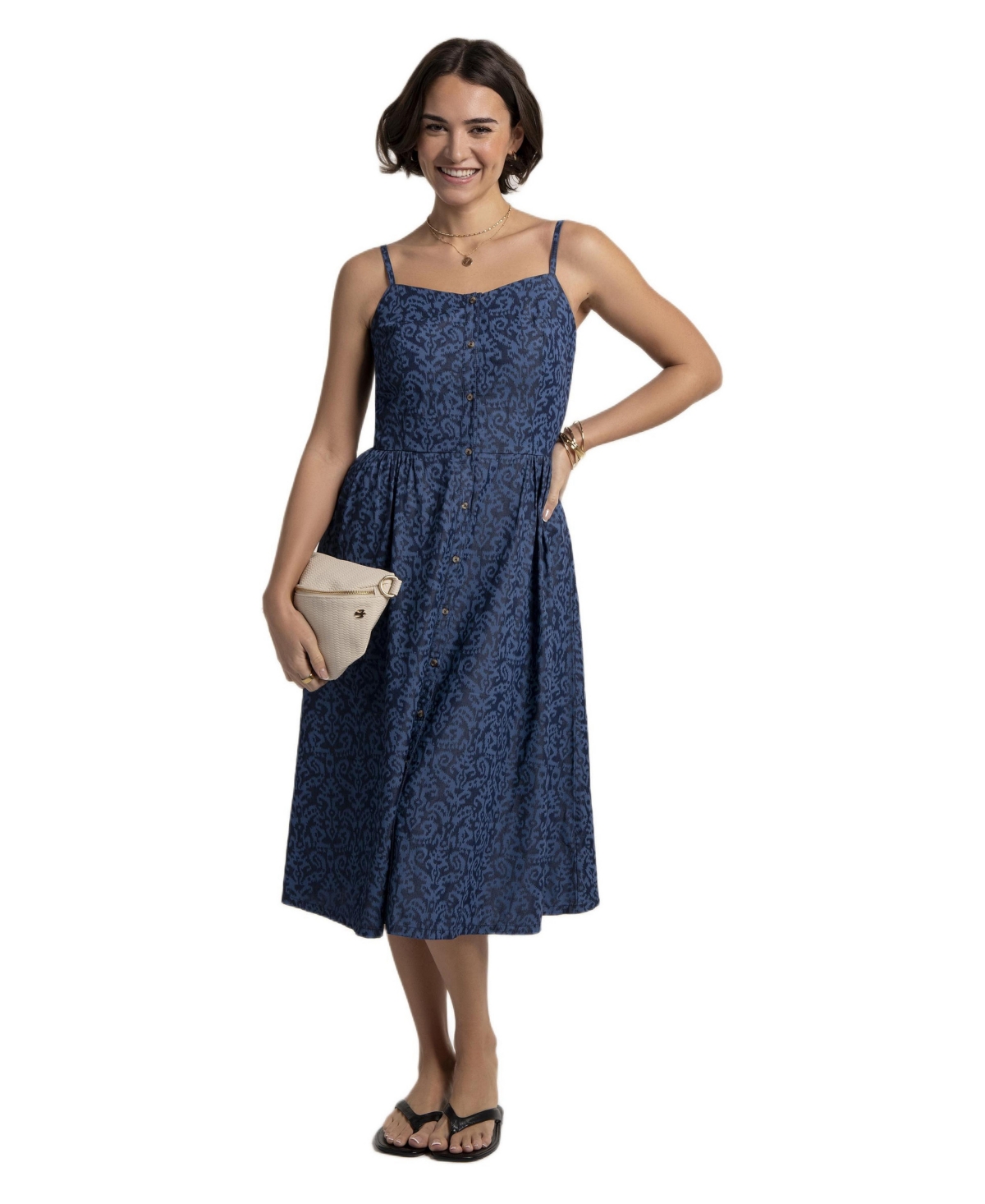 Brakeburn Women’s Mari Midi Dress – Blue