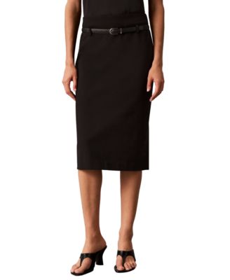 Calvin Klein Womens Belted Pencil Skirt Calvin Klein Womens Belted Pencil Skirt
