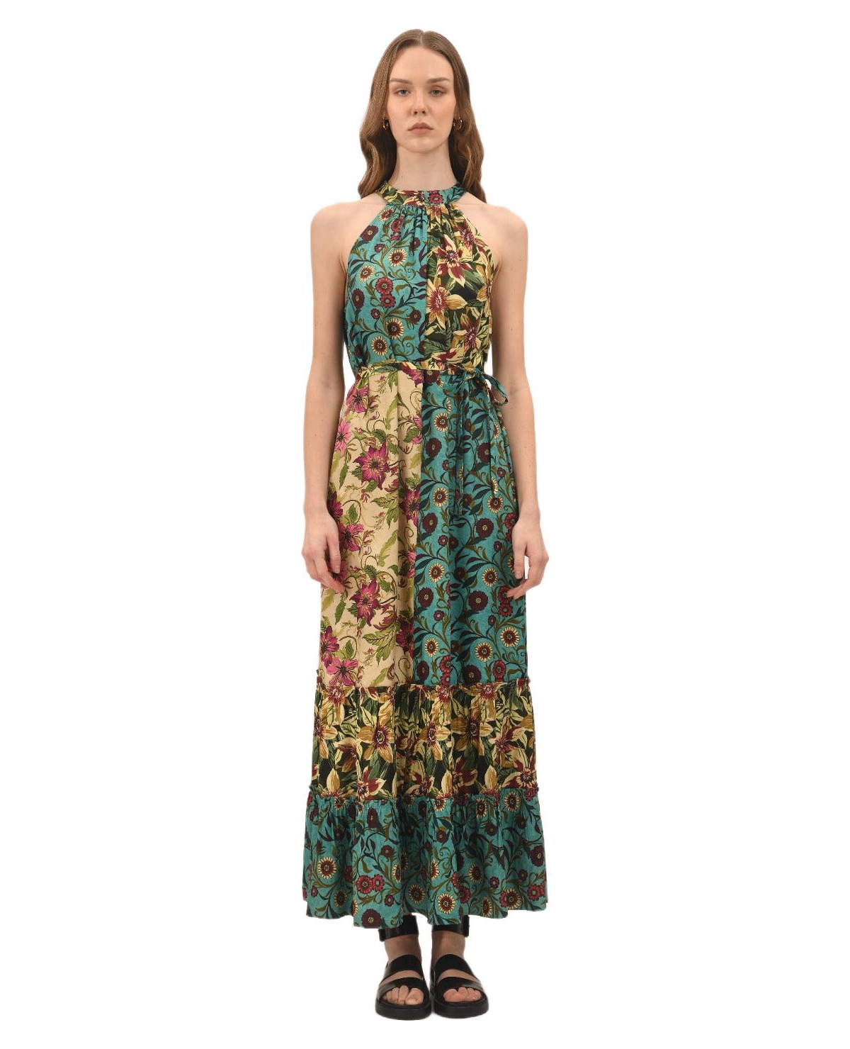 Celina Moon Women’s Moonlit Maxi Dress – Green/Yellow Celina Moon Women’s Moonlit Maxi Dress – Green/Yellow