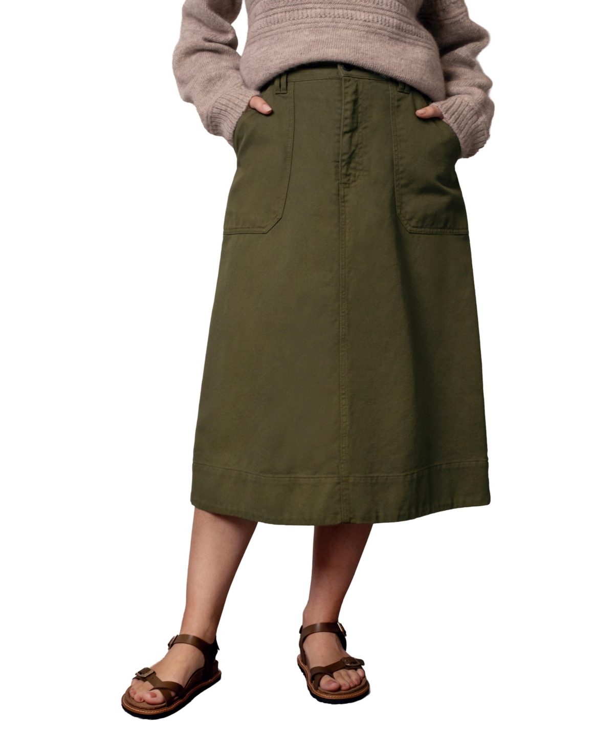 Celtic & Co. Women’s Cotton Twill Midi Skirt – Dark olive Celtic & Co. Women’s Cotton Twill Midi Skirt – Dark olive