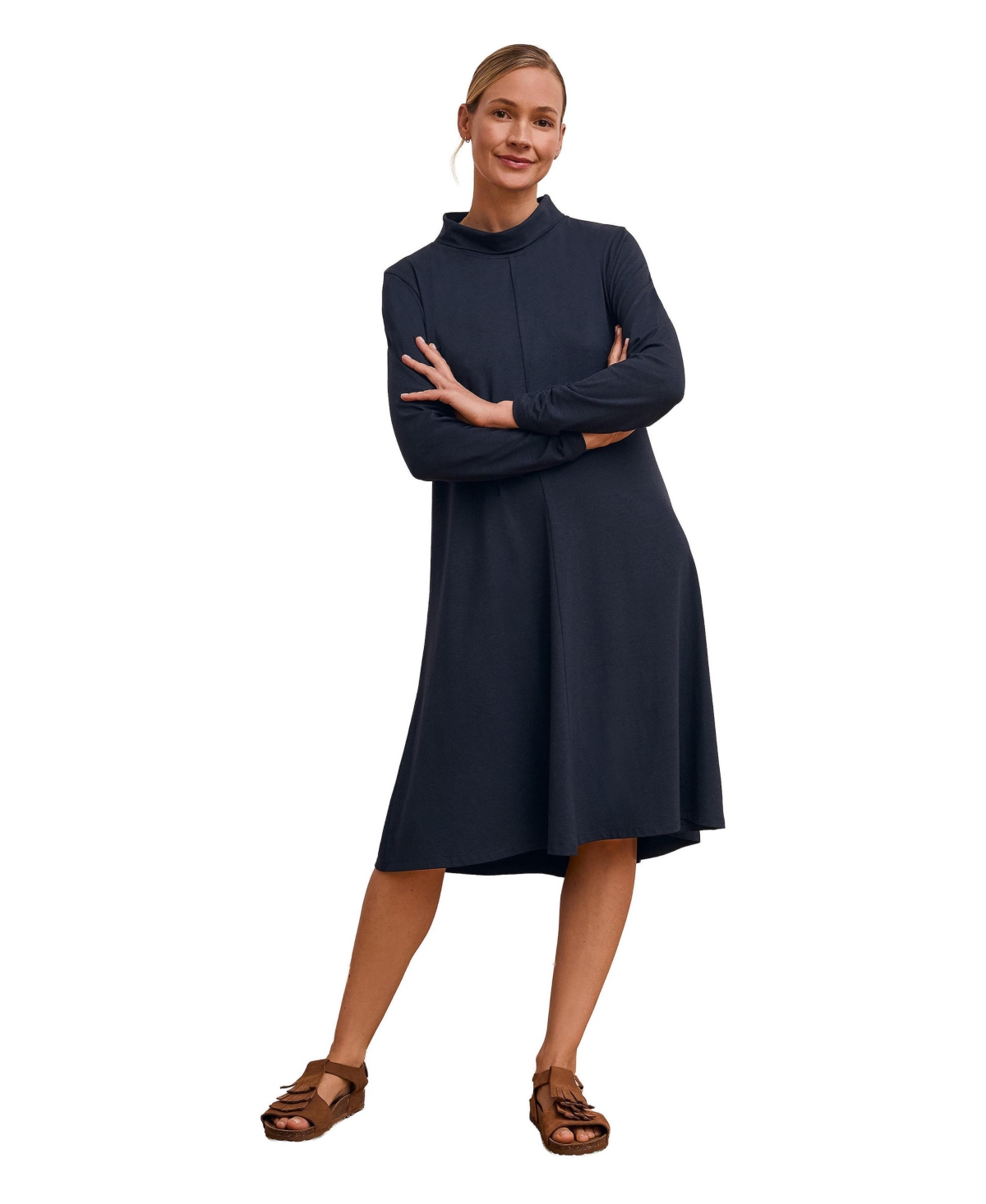 Celtic & Co. Women’s Roll Neck Jersey Dress – Navy Celtic & Co. Women’s Roll Neck Jersey Dress – Navy