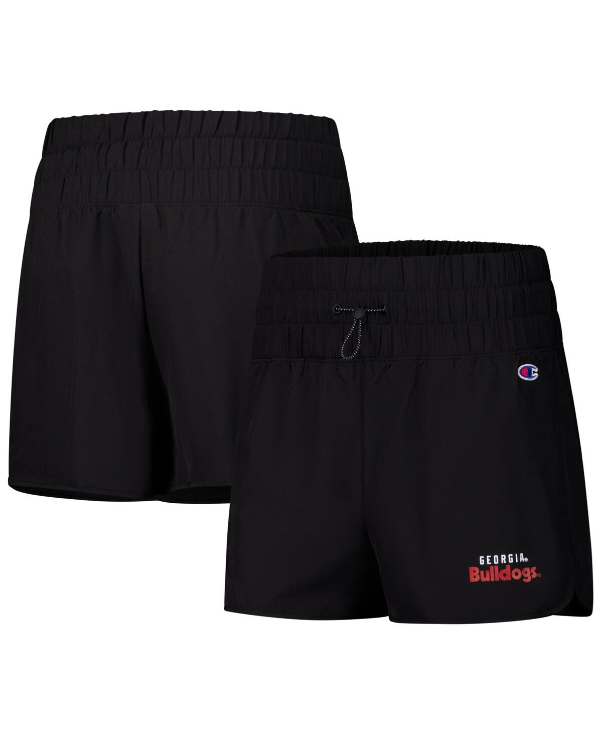 Champion Women’s Black Georgia Bulldogs Tailgate Her Woven Shorts – Black