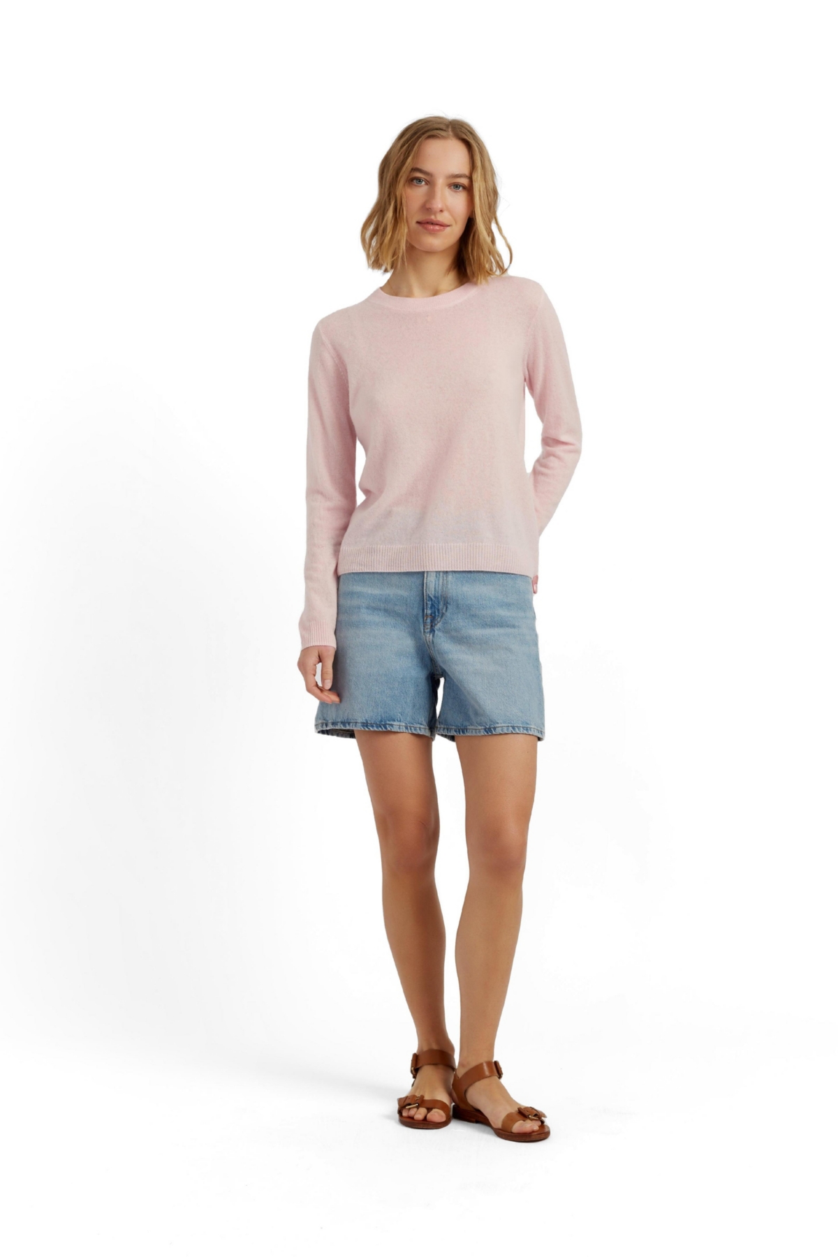 Chinti & Parker Women’s Chinti and Parker Air Cashmere Sweater – Soft pink Chinti & Parker Women’s Chinti and Parker Air Cashmere Sweater – Soft pink