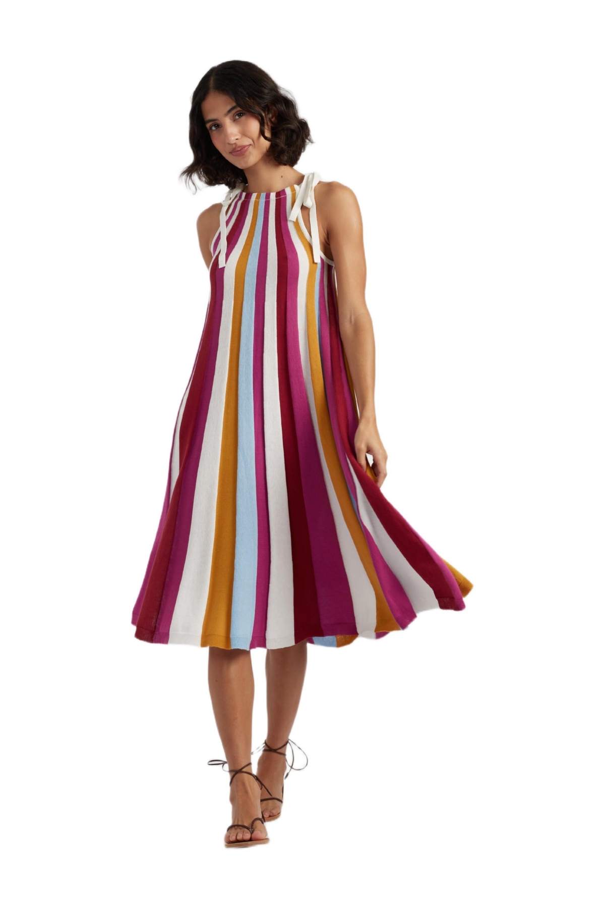Chinti & Parker Women’s Chinti and Parker Cotton Rainbow Swing Dress – Multi Chinti & Parker Women’s Chinti and Parker Cotton Rainbow Swing Dress – Multi