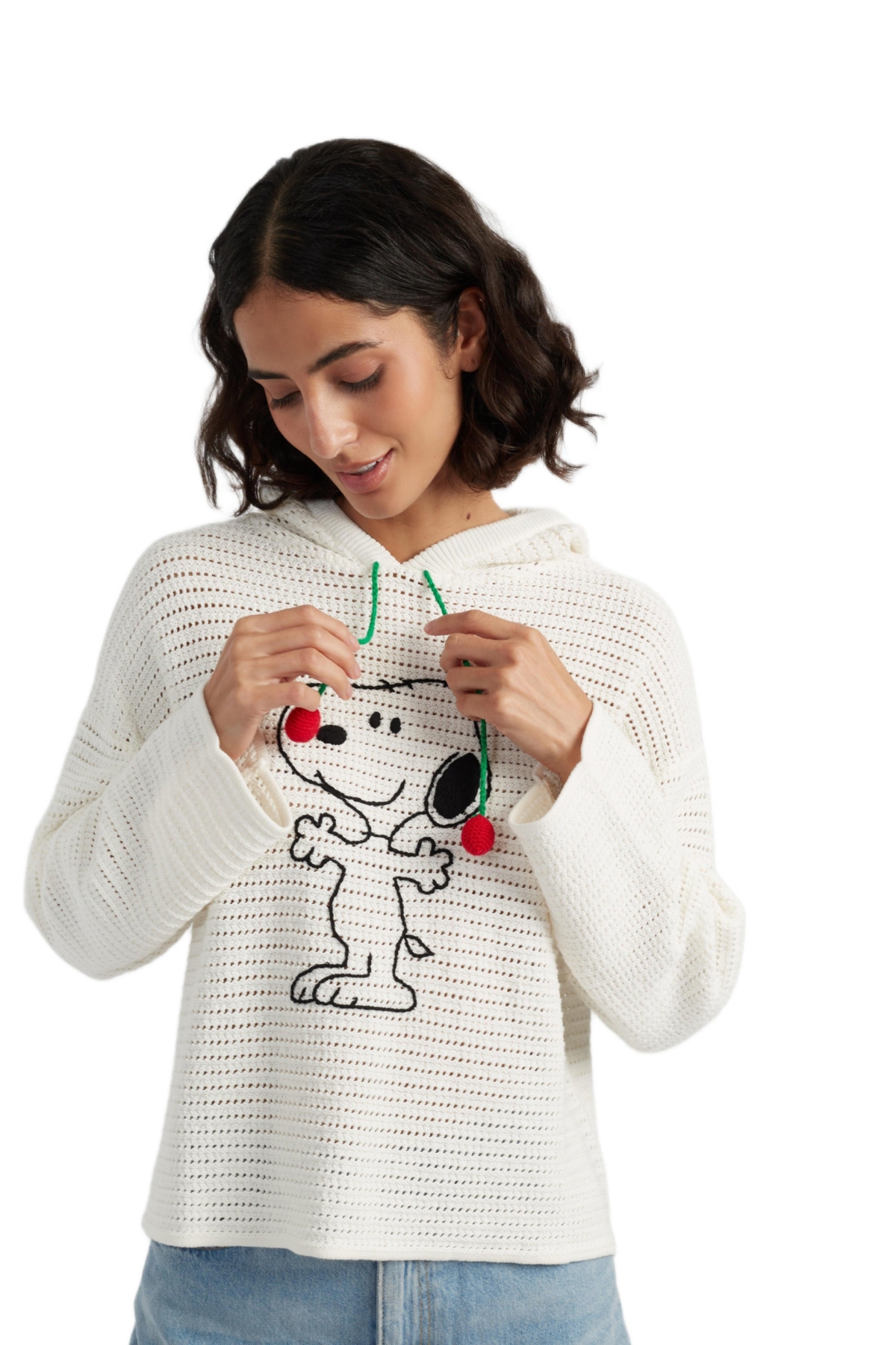 Chinti & Parker Women’s Chinti and Parker Cotton Snoopy Crochet Hoodie – Cream Chinti & Parker Women’s Chinti and Parker Cotton Snoopy Crochet Hoodie – Cream