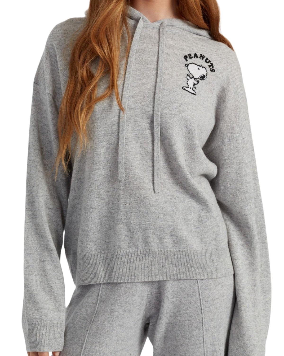 Chinti & Parker Women’s Peanuts Athletics Hoodie – Light grey Chinti & Parker Women’s Peanuts Athletics Hoodie – Light grey