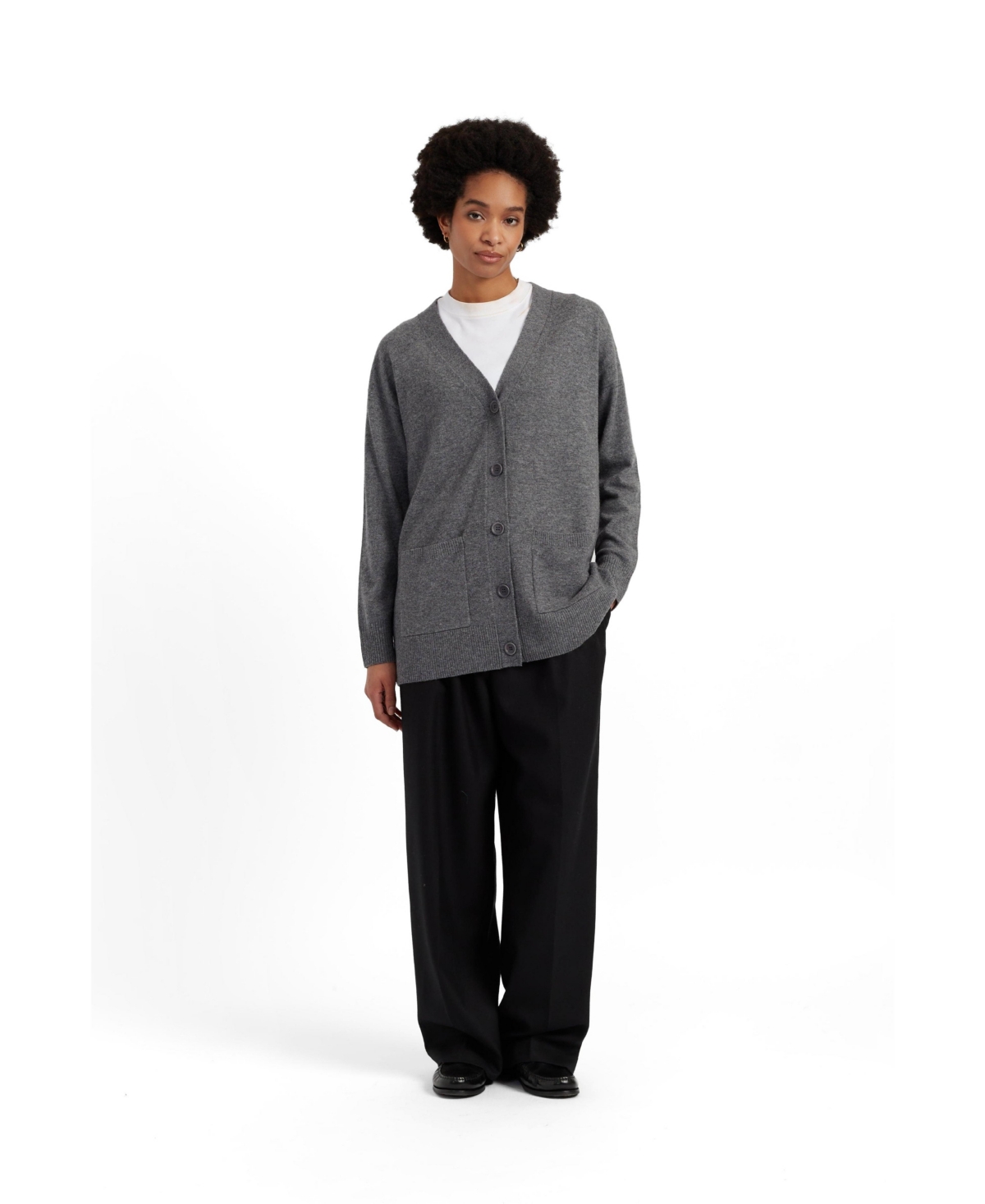 Chinti & Parker Women’s Wool-Cashmere Long Cardigan – Grey Chinti & Parker Women’s Wool-Cashmere Long Cardigan – Grey