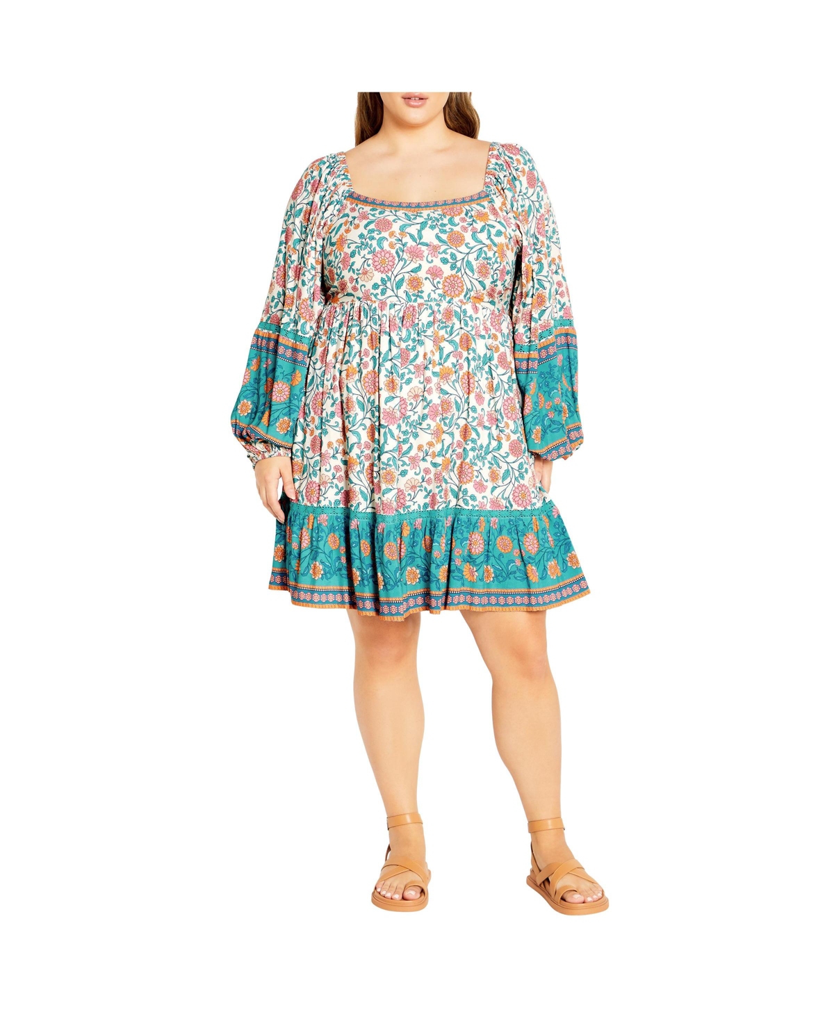 City Chic Plus Size Aurora Mini Dress – Gardenia