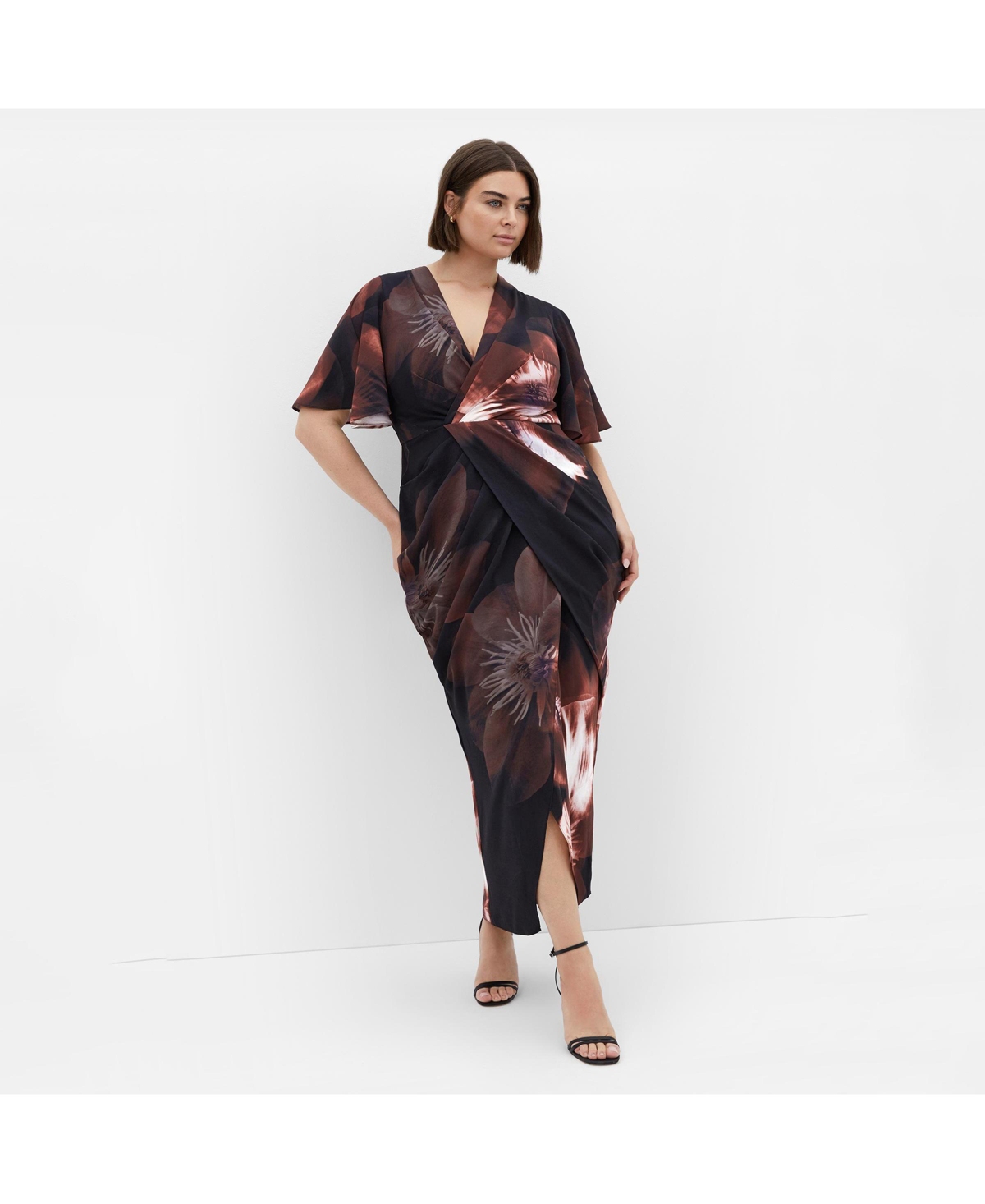 City Chic Women’s Braelynn Bloom Print Maxi Dress – Sueded rose City Chic Women’s Braelynn Bloom Print Maxi Dress – Sueded rose