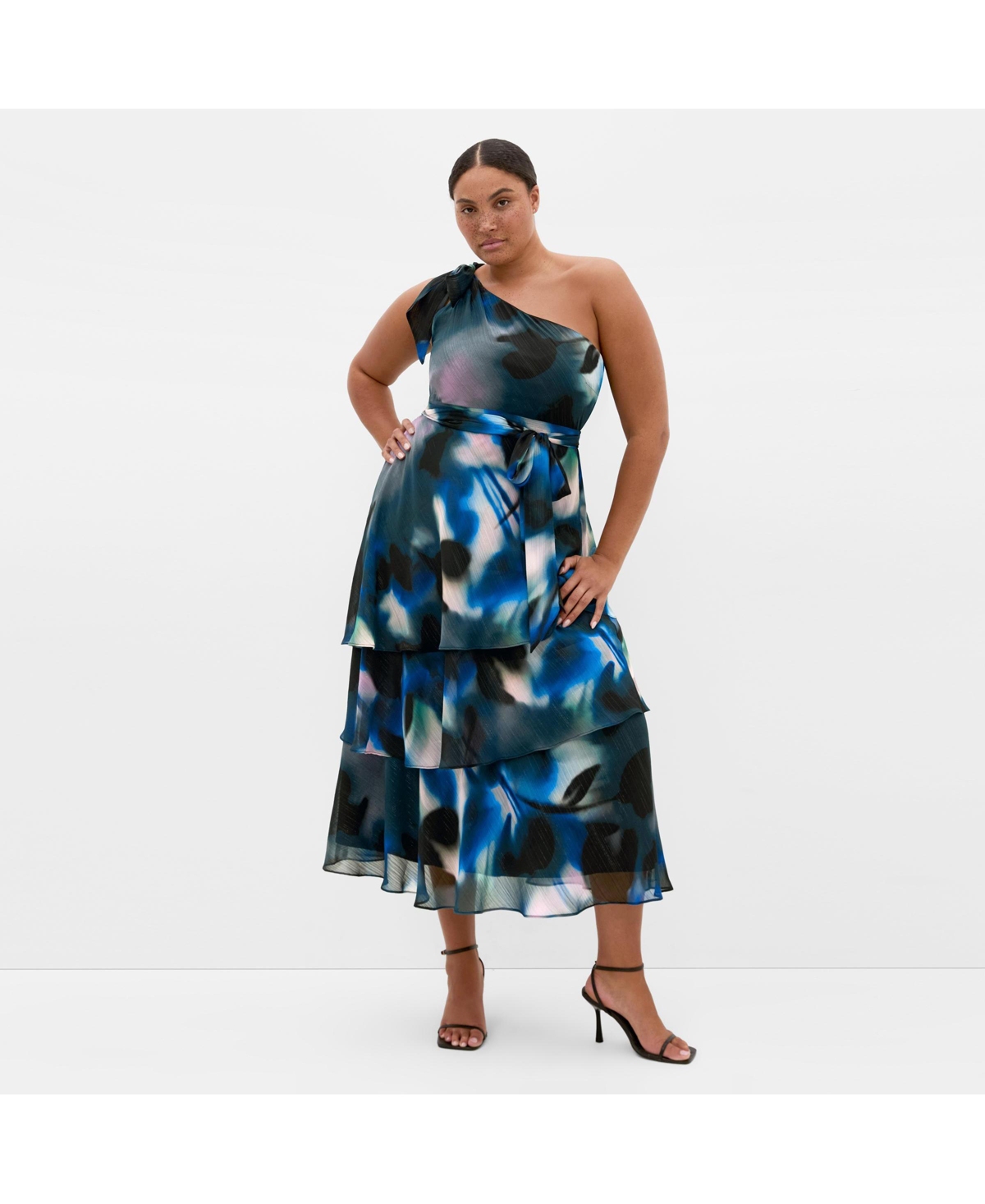 City Chic Women’s Enchant Haze One Shoulder Maxi Dress – Haze bloom City Chic Women’s Enchant Haze One Shoulder Maxi Dress – Haze bloom