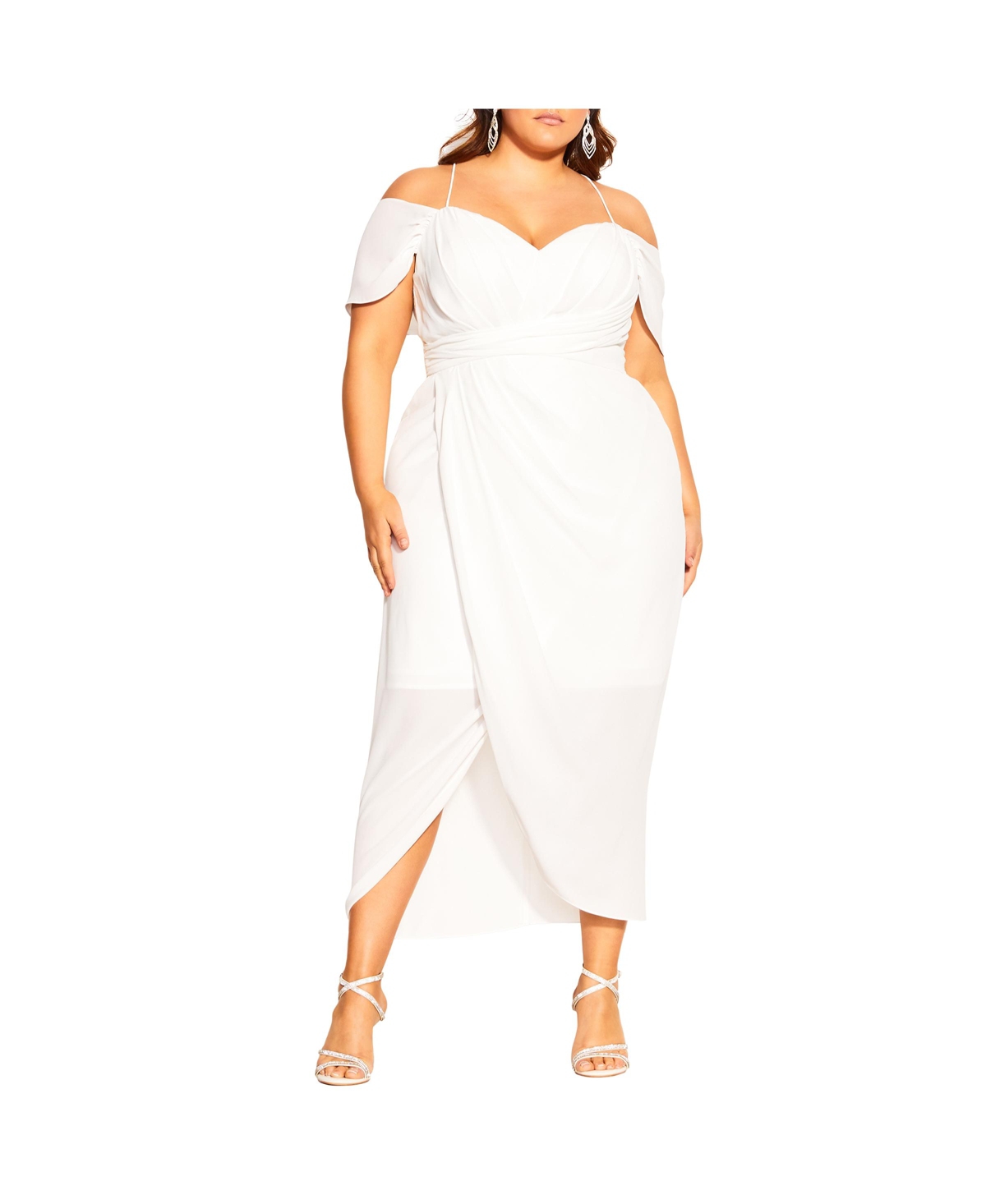 City Chic Women’s Entwine Maxi Dress – Ivory