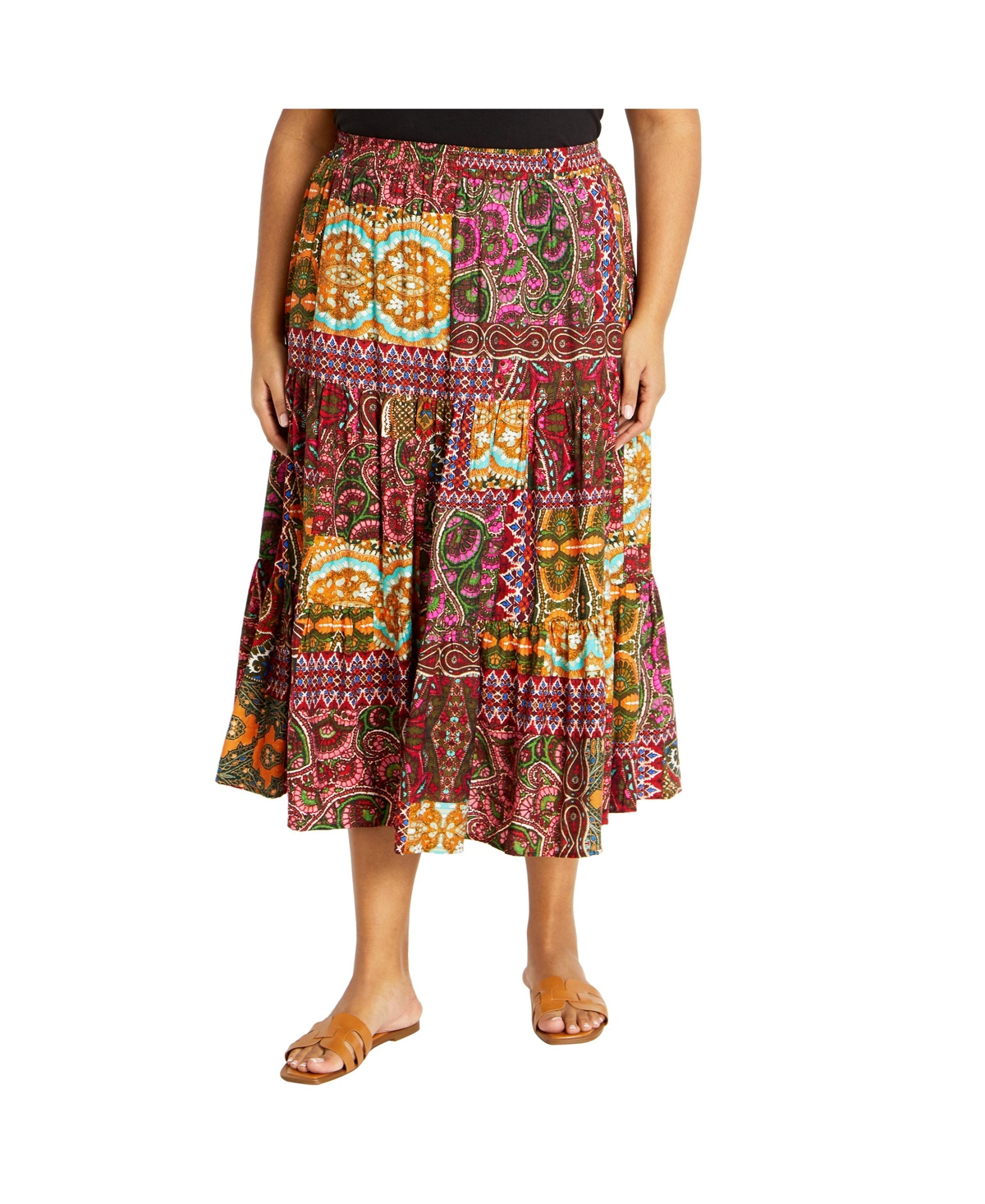 City Chic Women’s Erica Skirt – Kaleidoscope City Chic Women’s Erica Skirt – Kaleidoscope