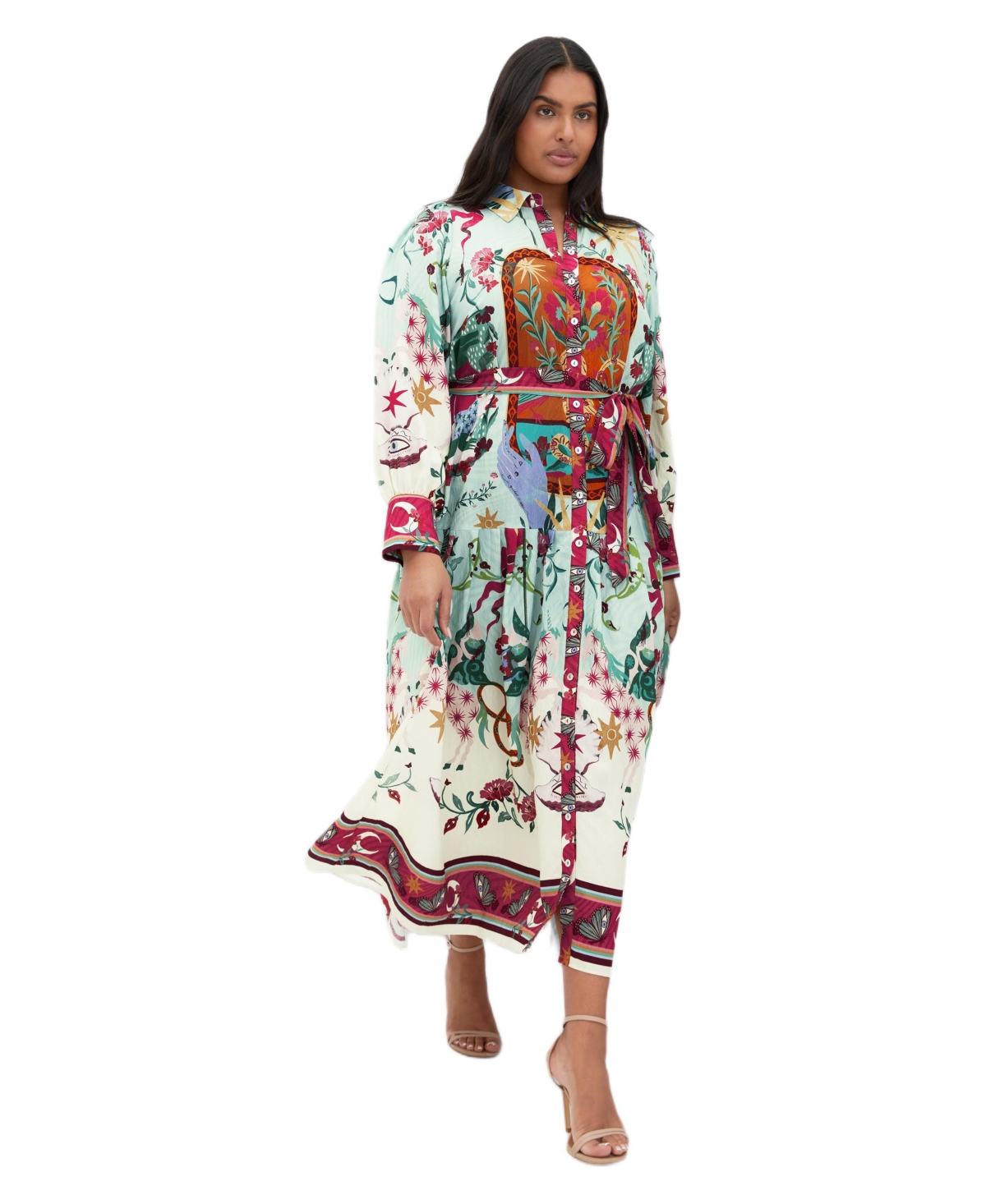 City Chic Women’s Ezra Mosaic Print Maxi Dress – Hero dreamscape City Chic Women’s Ezra Mosaic Print Maxi Dress – Hero dreamscape
