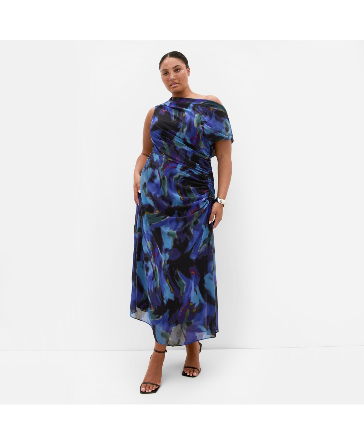 City Chic Women’s Haze Print Maxi Dress – Blue haze City Chic Women’s Haze Print Maxi Dress – Blue haze