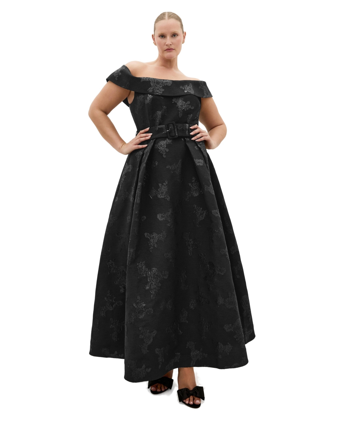 City Chic Women’s High Status Off Shoulder Maxi Dress – Black garden City Chic Women’s High Status Off Shoulder Maxi Dress – Black garden