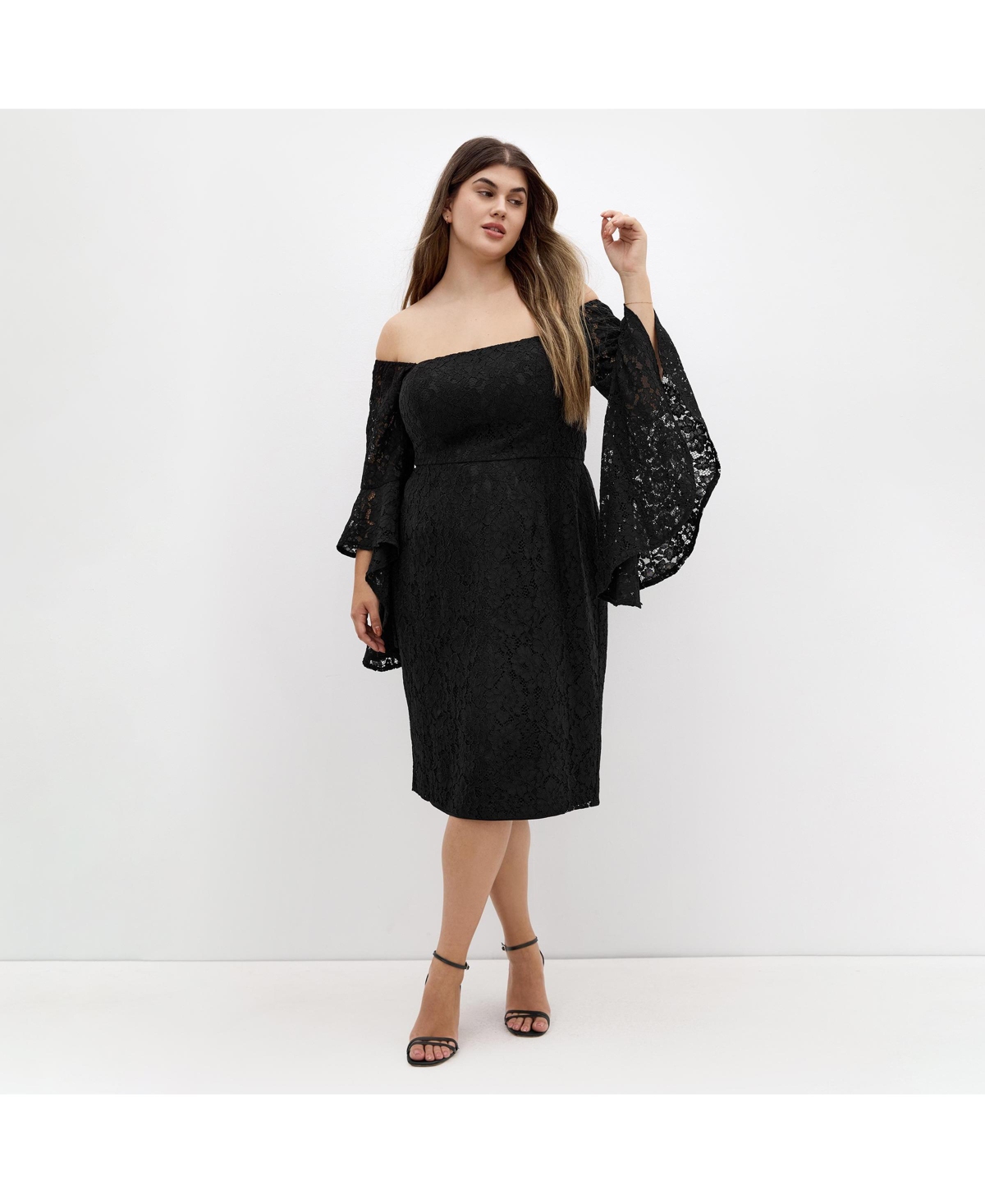 City Chic Women’s Mystic Lace Dress – Black City Chic Women’s Mystic Lace Dress – Black