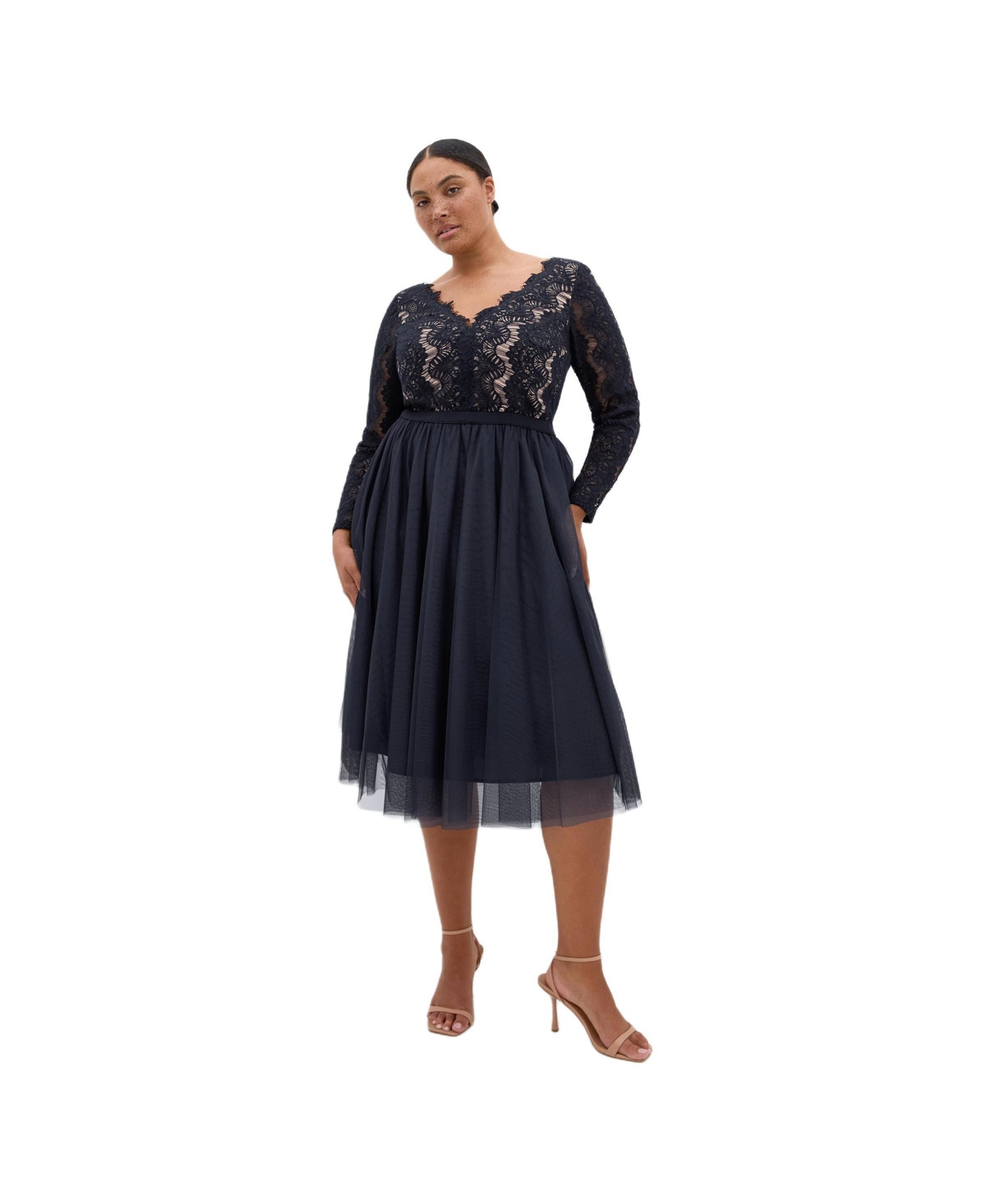 City Chic Women’s Rare Beauty Midi Dress – Navy City Chic Women’s Rare Beauty Midi Dress – Navy