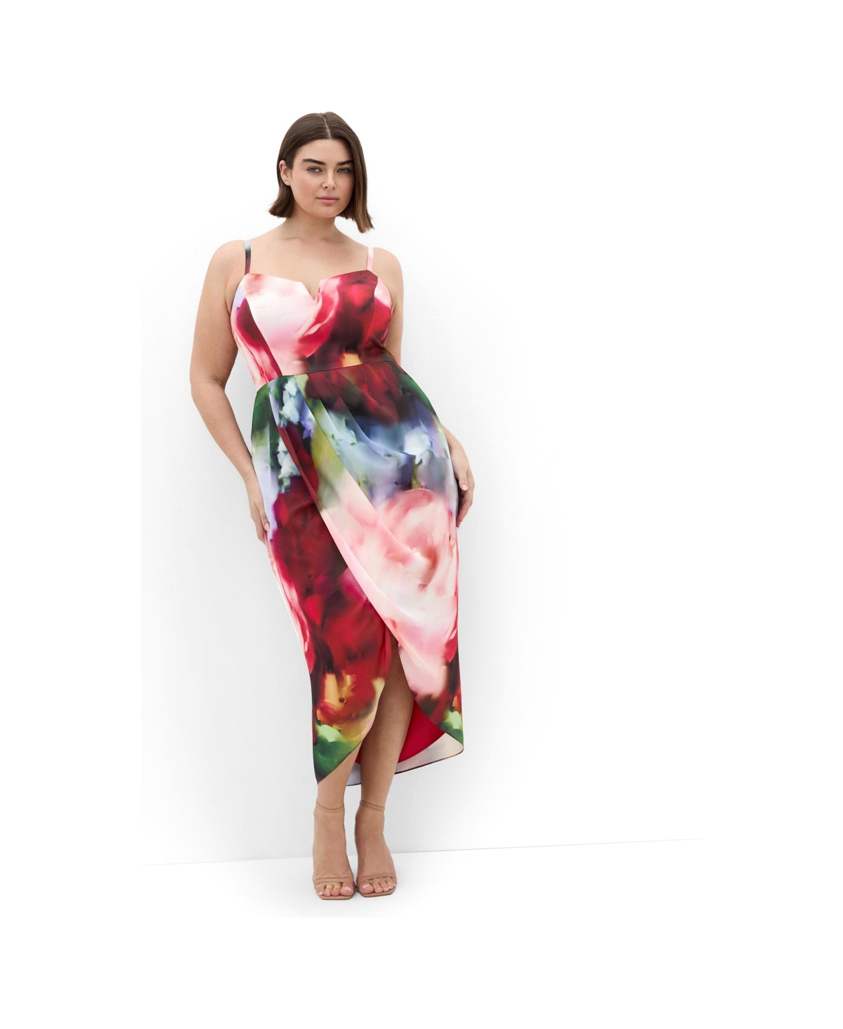 City Chic Women’s Sassy Floral Print Tulip Midi Dress – Temptation fl City Chic Women’s Sassy Floral Print Tulip Midi Dress – Temptation fl