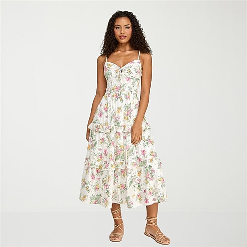 City Triangle Womens Juniors Sweetheart Neck Sleeveless Floral A-Line Dress, Medium, Pink City Triangle Womens Juniors Sweetheart Neck Sleeveless Floral A-Line Dress, Medium, Pink