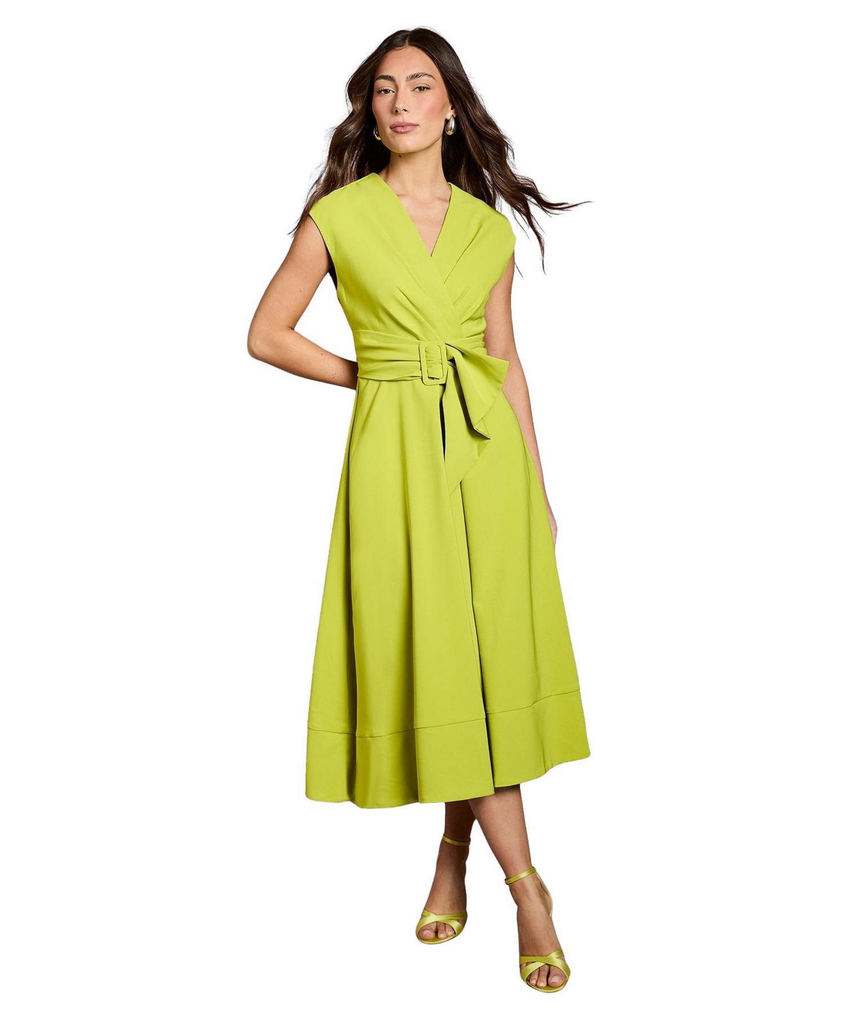 Coast Women’s Belted Crepe Dress – Lime Coast Women’s Belted Crepe Dress – Lime