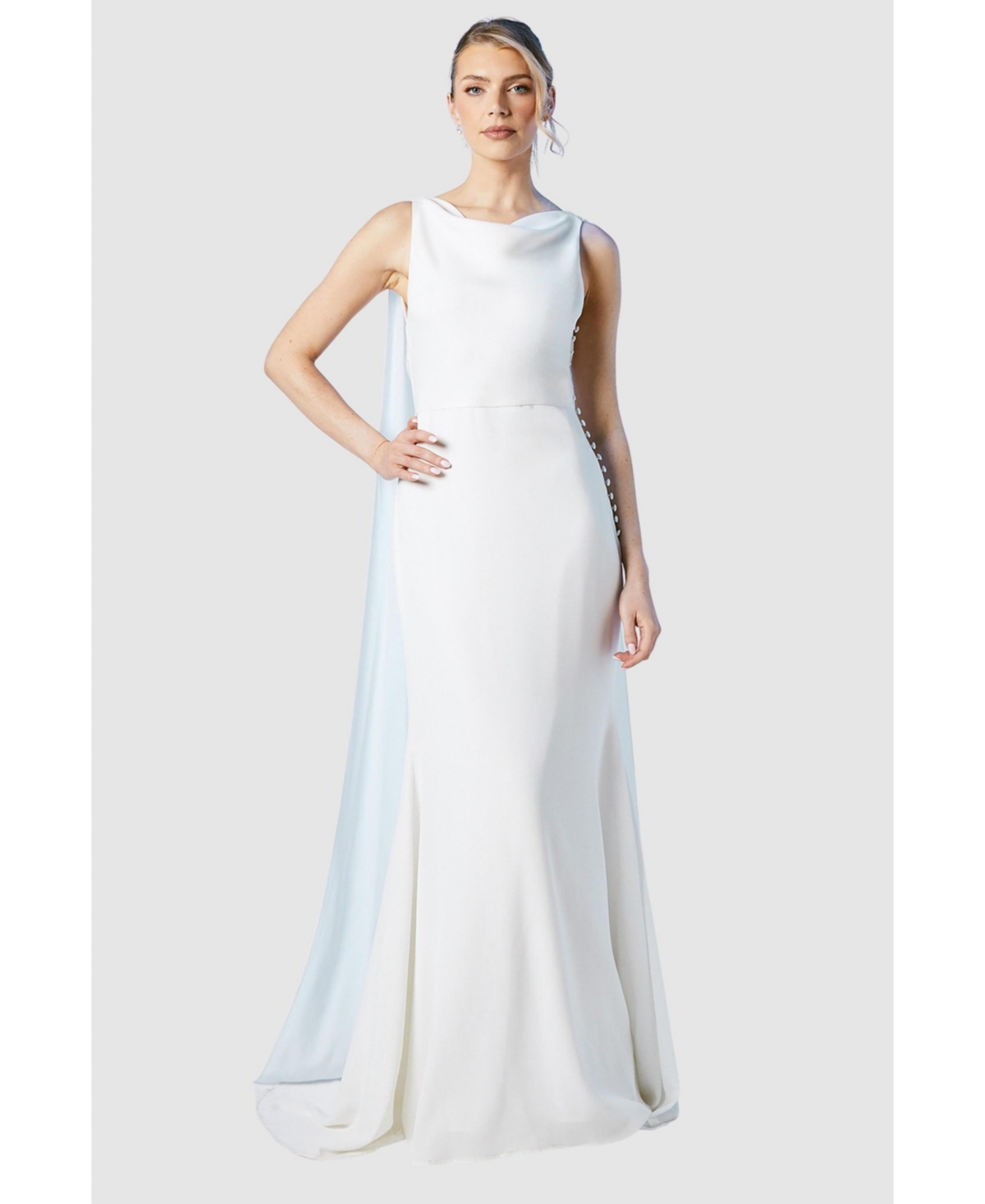 Coast Women’s Chiffon Cowl Neck Maxi Dress – Ivory