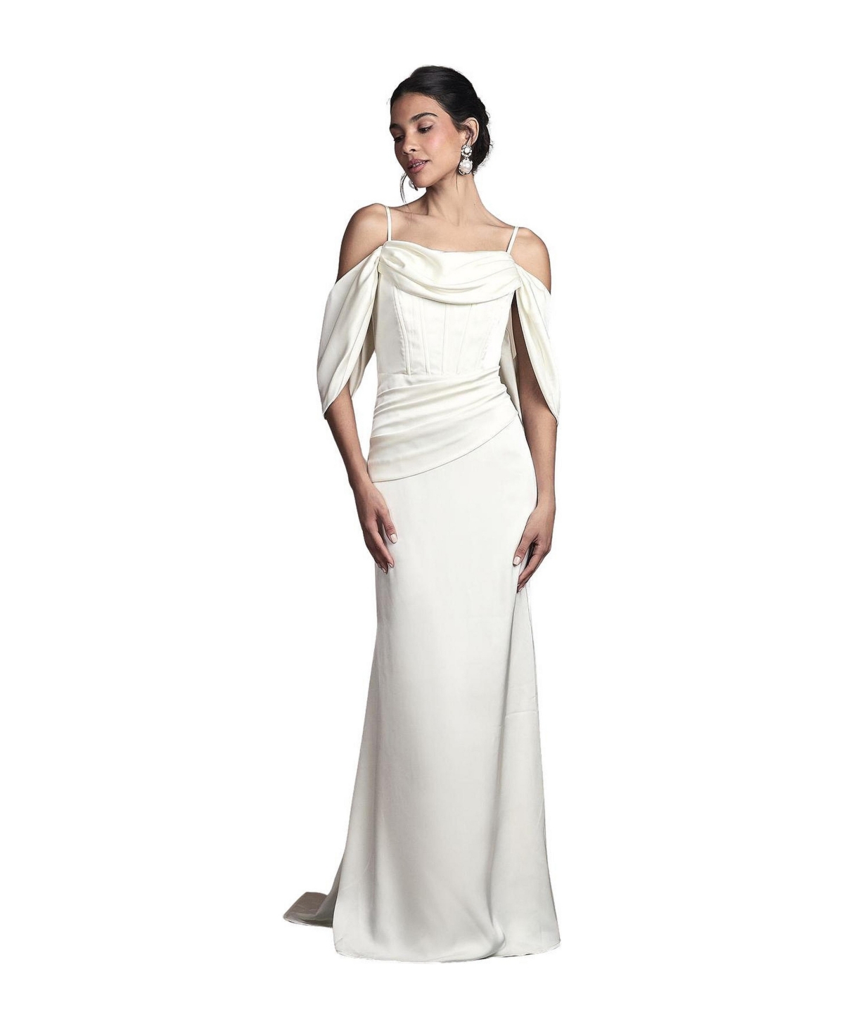Coast Women’s Cowl Neck Satin Maxi Dress – Oyster Coast Women’s Cowl Neck Satin Maxi Dress – Oyster