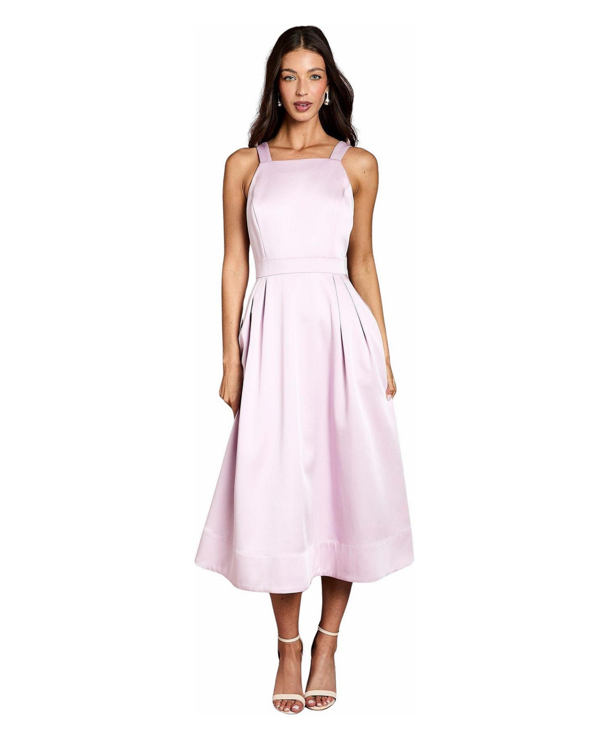 Coast Women’s Fit and Flare Square Neck Midi Dress – Lilac