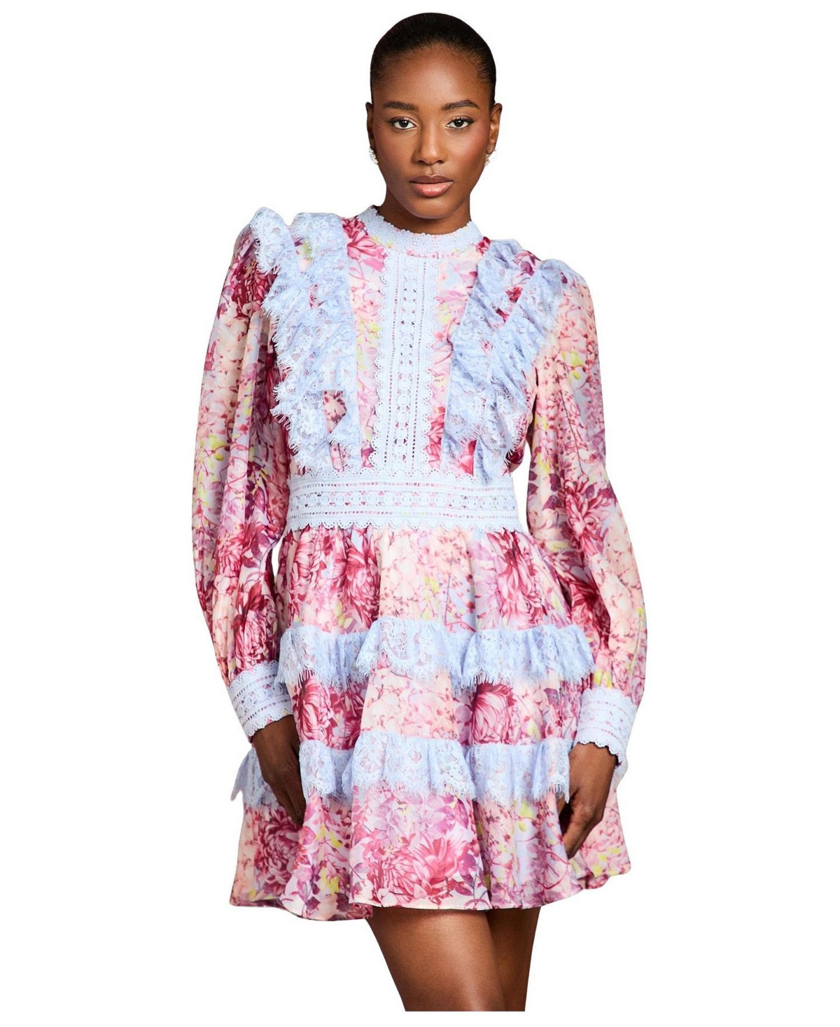Coast Women’s Lace Mini Dress – Pink