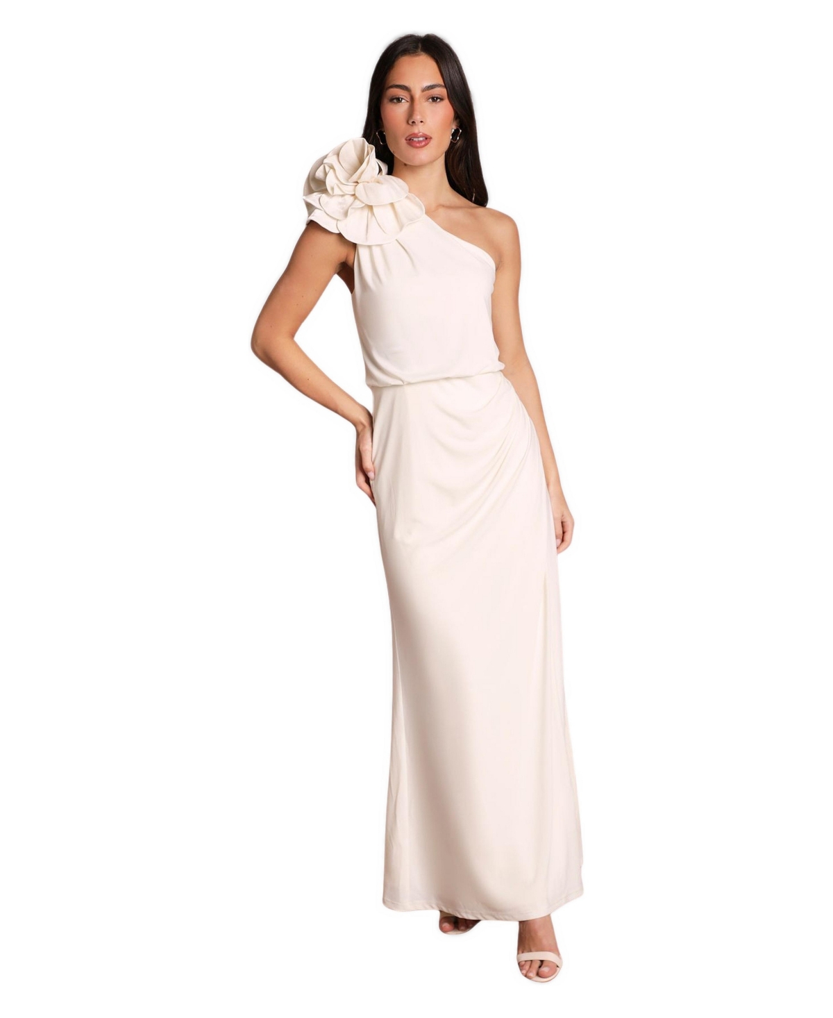 Coast Women’s One Shoulder Jersey Maxi Dress – Ivory