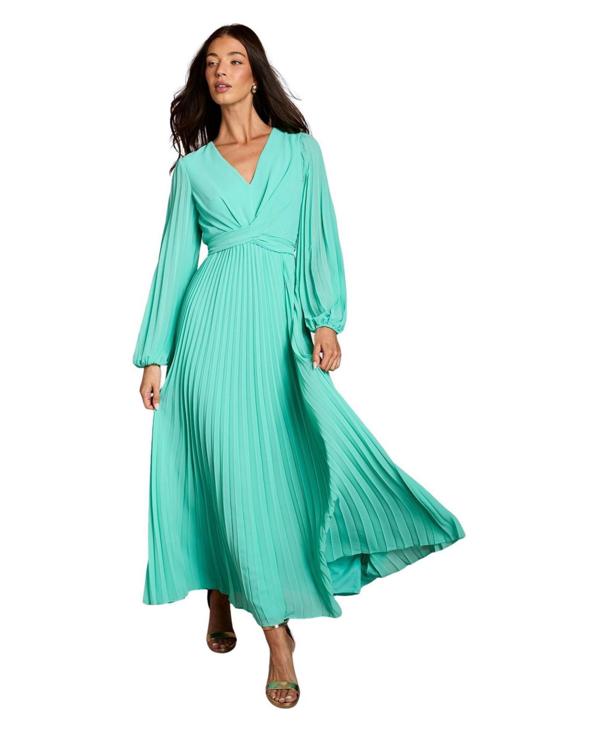 Coast Women’s Pleated Wrap Dress – Aqua Coast Women’s Pleated Wrap Dress – Aqua