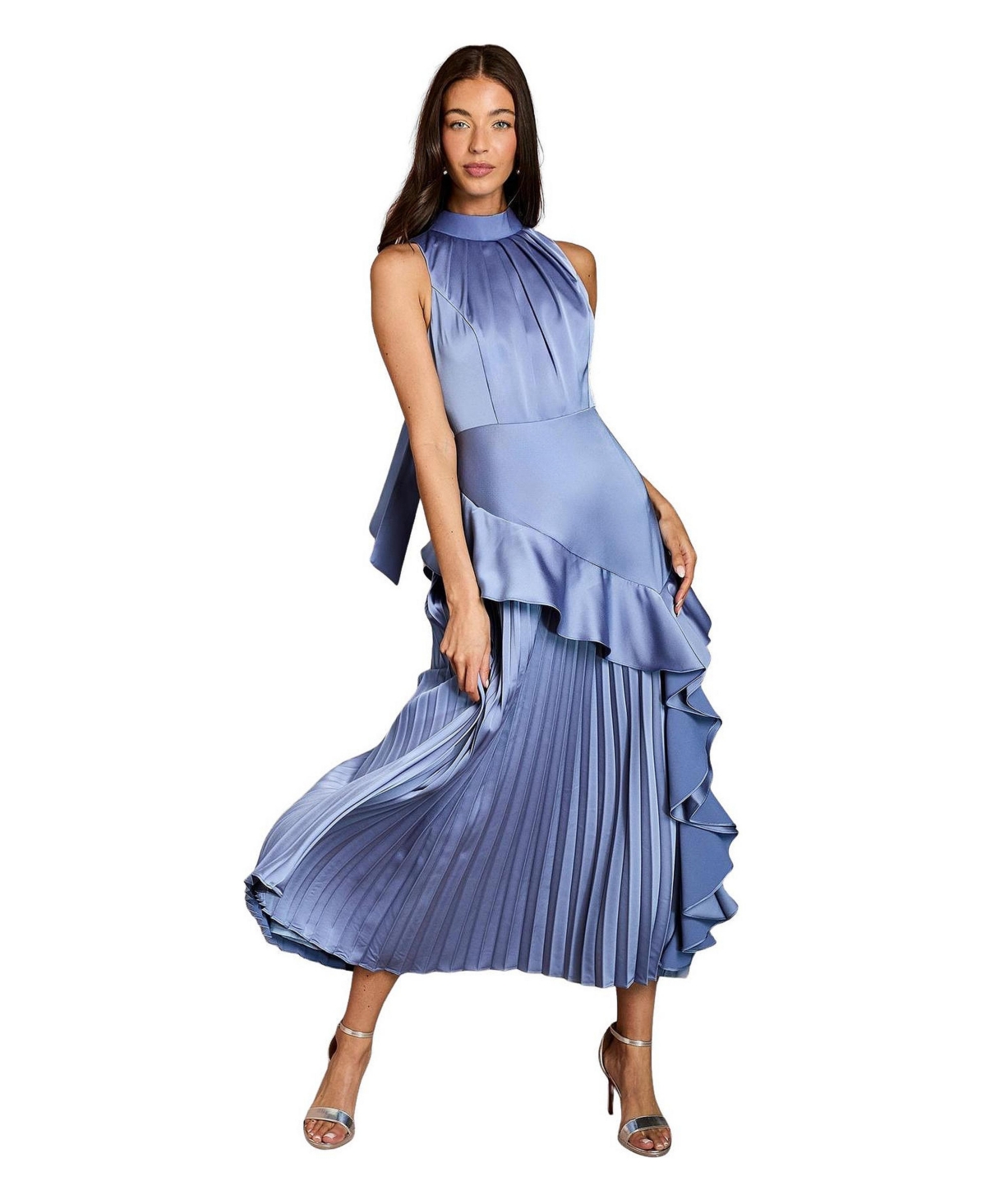 Coast Women’s Satin Crepe Dress – Blue Coast Women’s Satin Crepe Dress – Blue