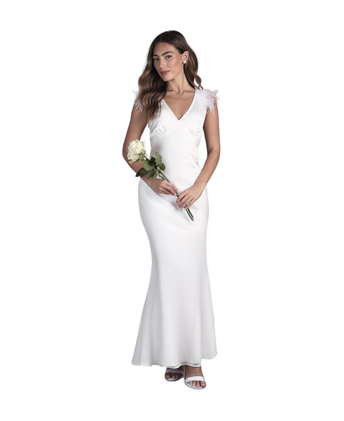 Coast Women’s V-Neck Satin Maxi Dress – Ivory Coast Women’s V-Neck Satin Maxi Dress – Ivory
