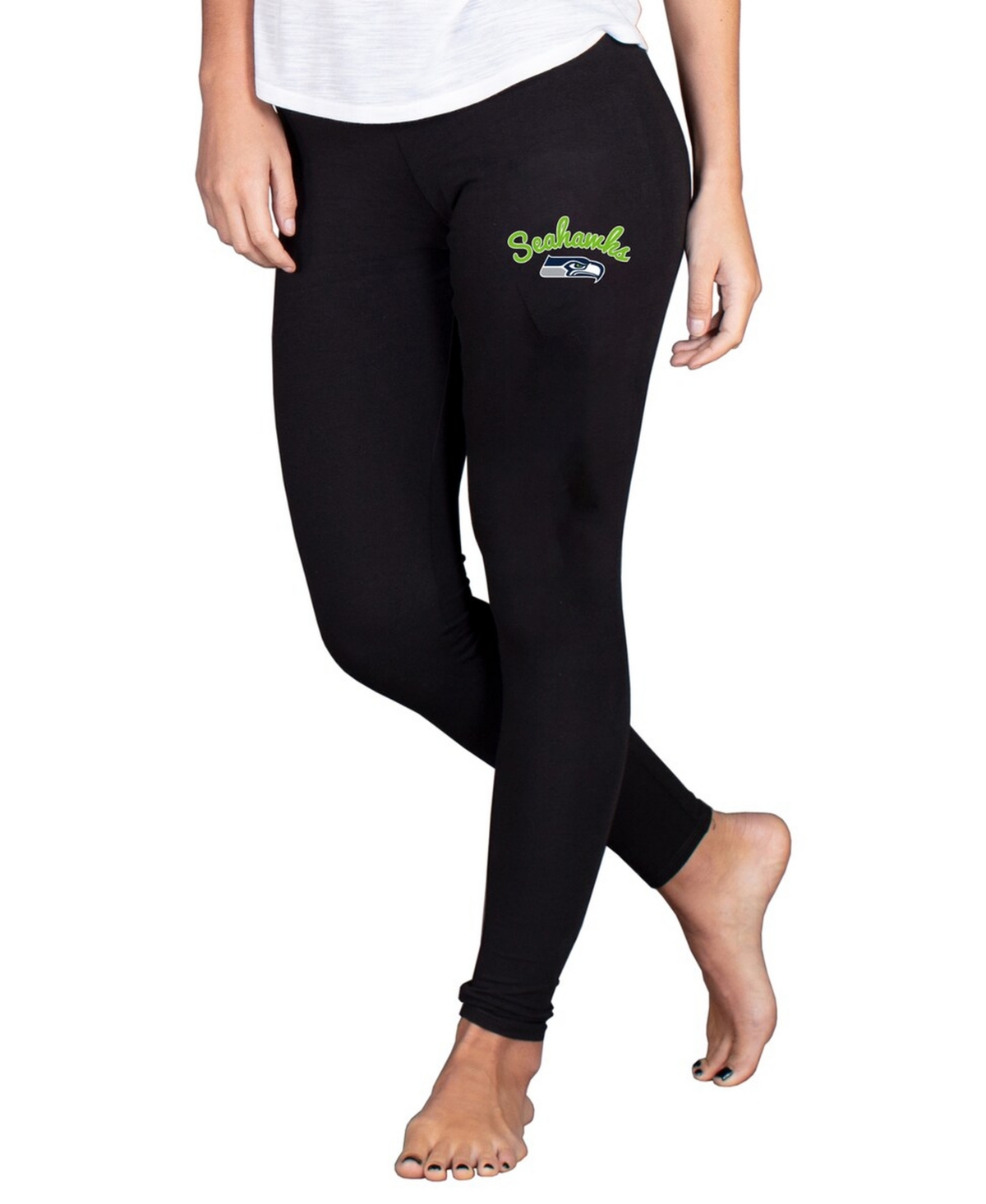 Concepts Sport Women’s Black Seattle Seahawks Lightweight Fraction Lounge Leggings – Black