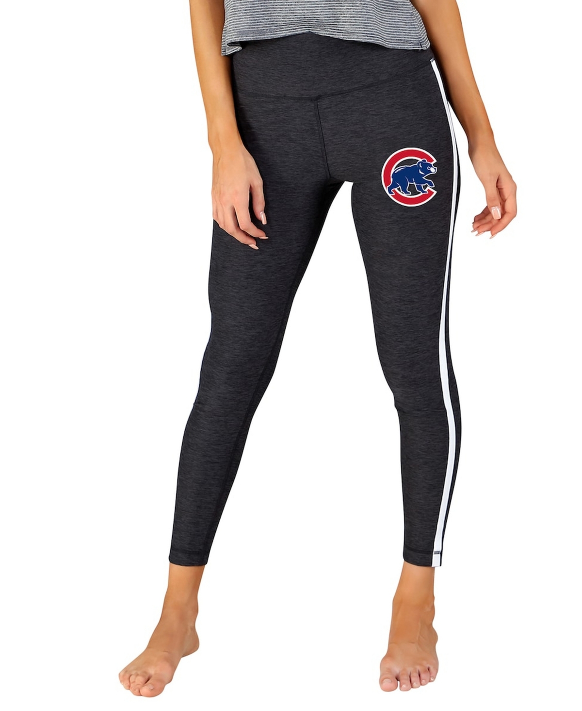 Concepts Sport Women’s Charcoal/White Chicago Cubs Centerline Knit Leggings – Charcoal, White